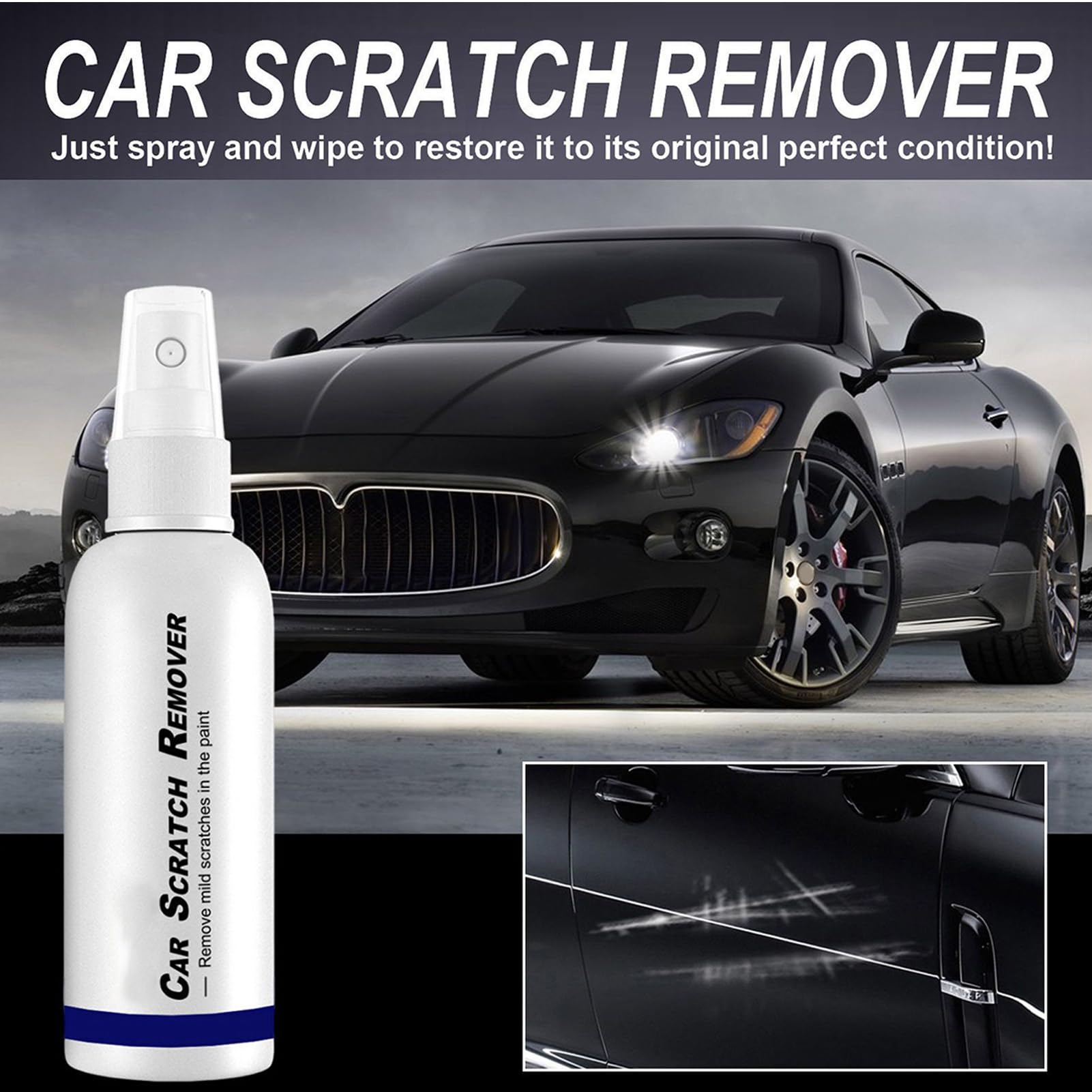 Nano Spray Do Usuwania Rys Samochodowych | 100ml Skuteczna Ochrona Auto Usuwacz Rys | Szybka Polerka Środek Do Pielęgnacji Lakieru | Pojazdów SUVów Samochodów Dostawczych