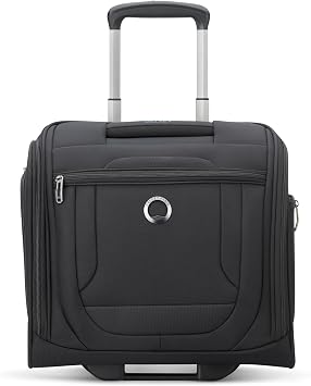 DELSEY PARIS Helium DLX Softside Luggage Under-Seater with 2 Wheels, Black, Carry on 16 Inch