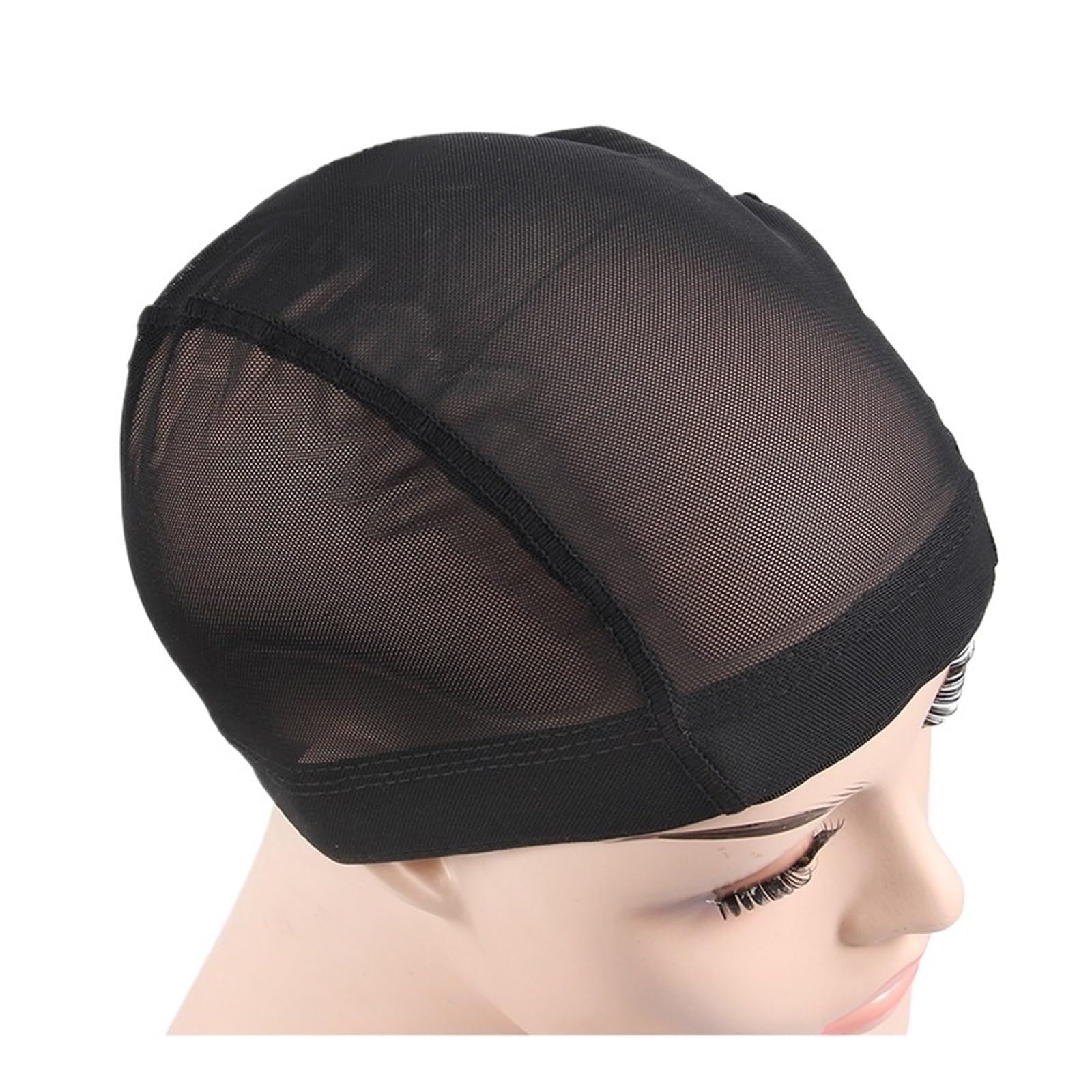 Filet élasthanne pour perruque forme dôme sans colle taille S noir - 7