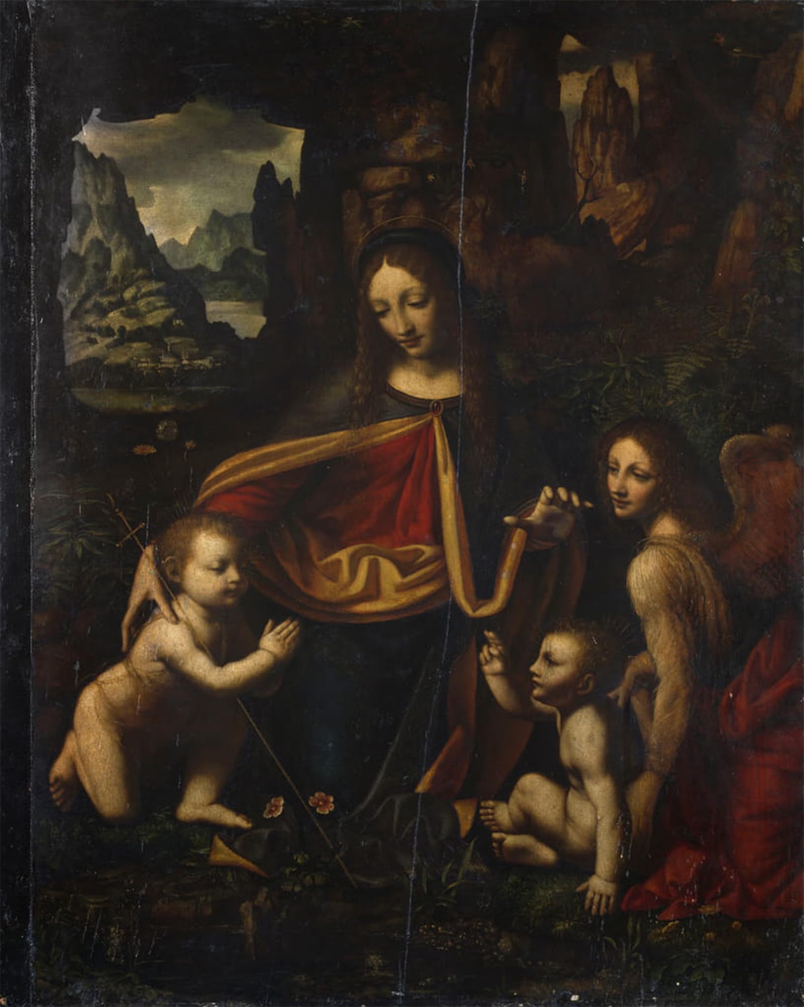 ARTXLXXBN Famous Painting Art Wall Decor Abstract Art Picture Virgin of the Rocks by Bernardino Luini Animal Pictures for Home Decor 60x90cm