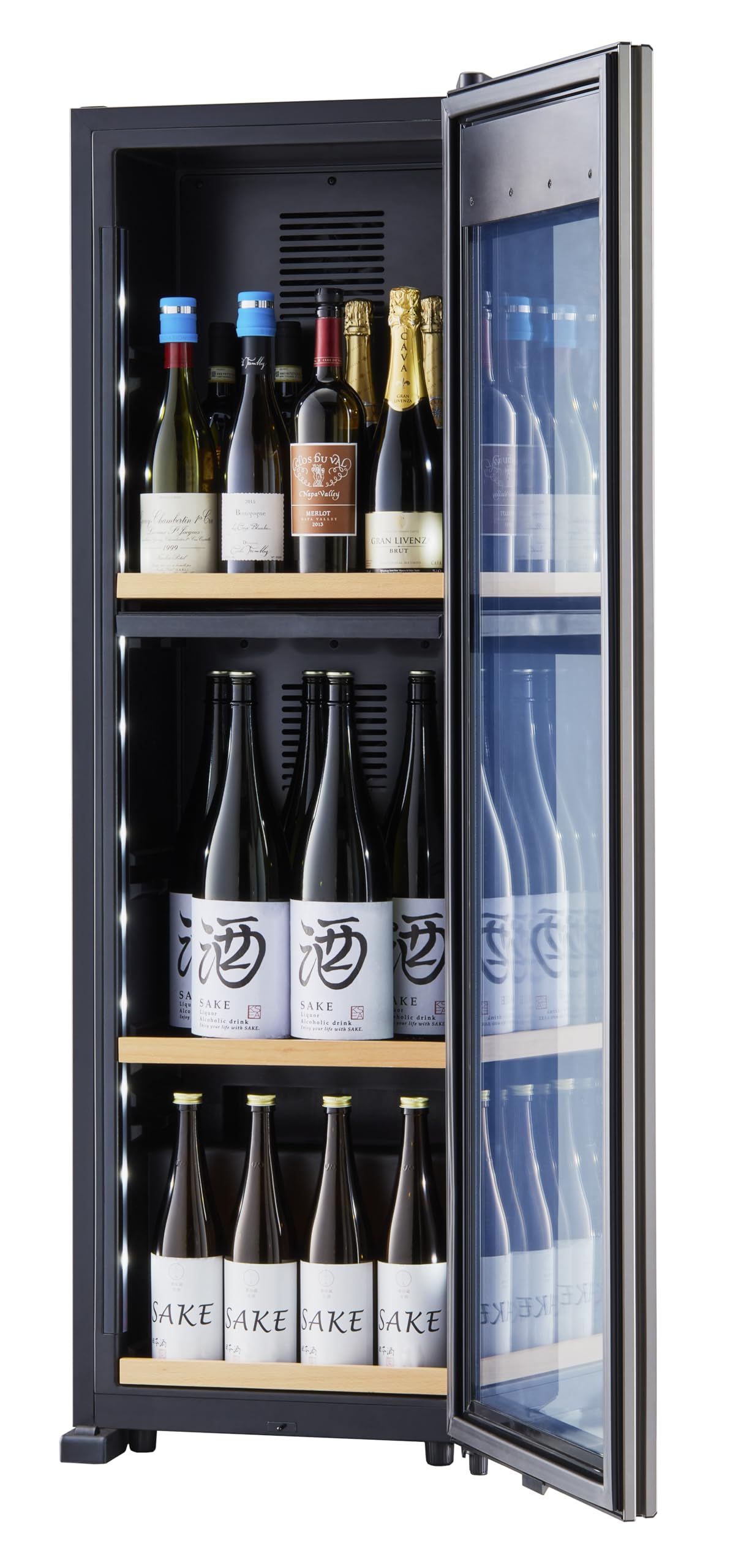 さくら製作所 ZERO CHILLED ワインセラー 日本酒セラー 20本収納 コンプレッサー式 2温度管理 0℃ OSK20-W (ホワイト) - 3