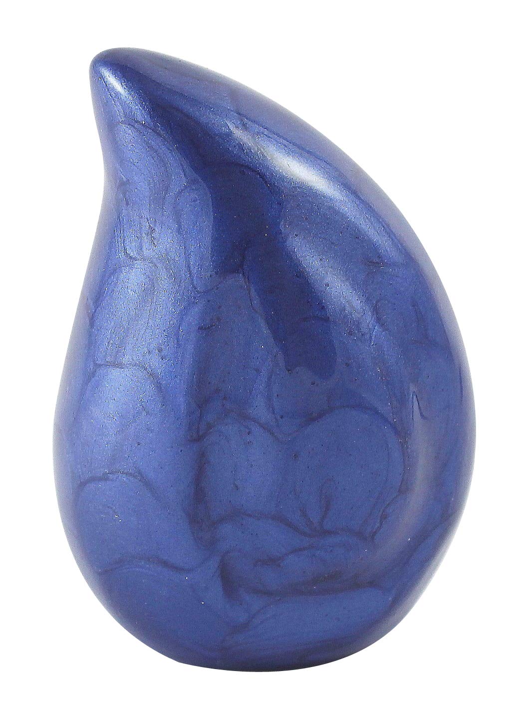 Urnswithlove Blue Mini Keepsake Small Teardrop Cremation Urn For Ashes, Funeral Memorial Miniature Token Urn (Blue)