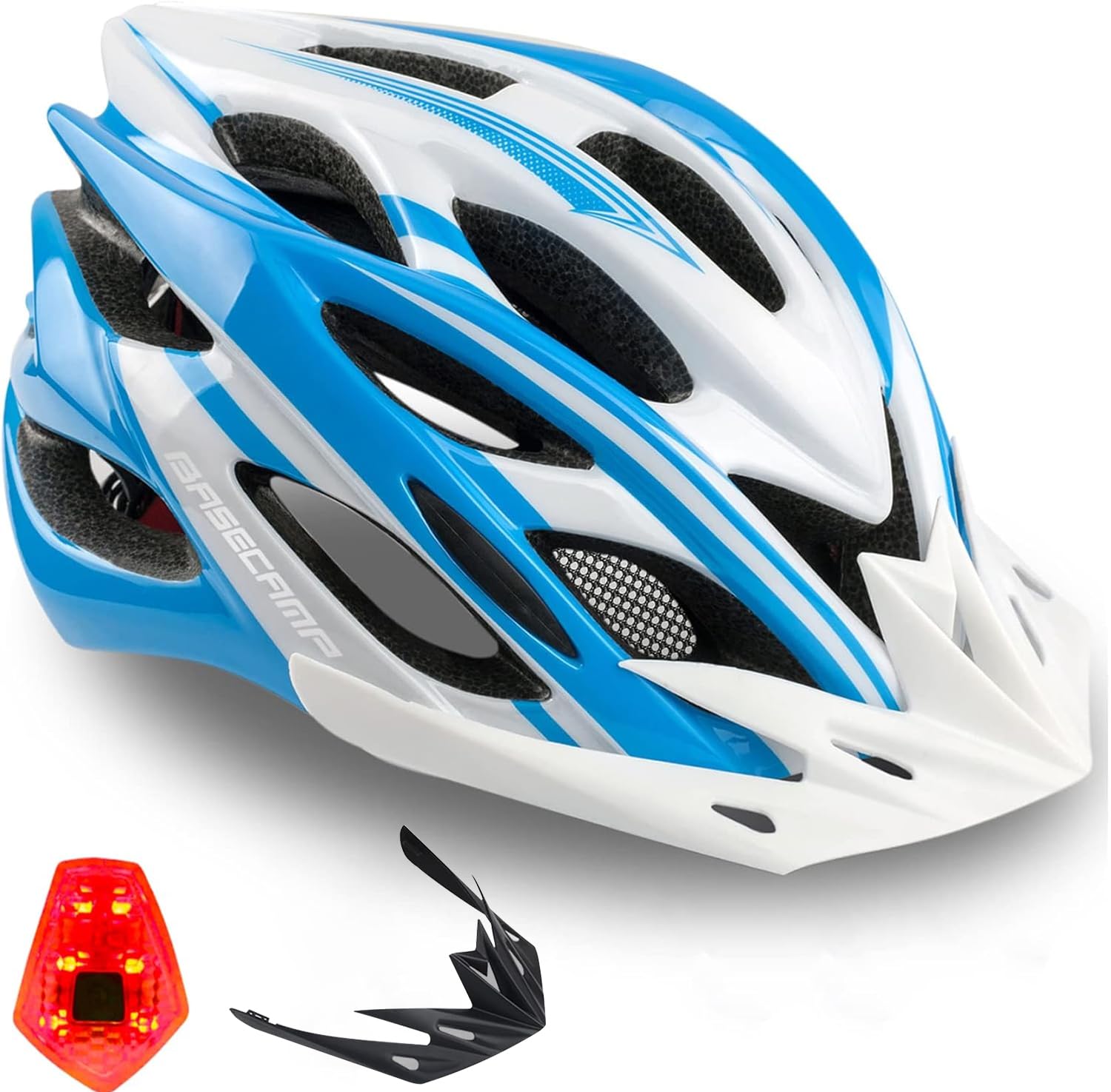 Basecamp Bike Helmet for Women Men with LED Safety Light