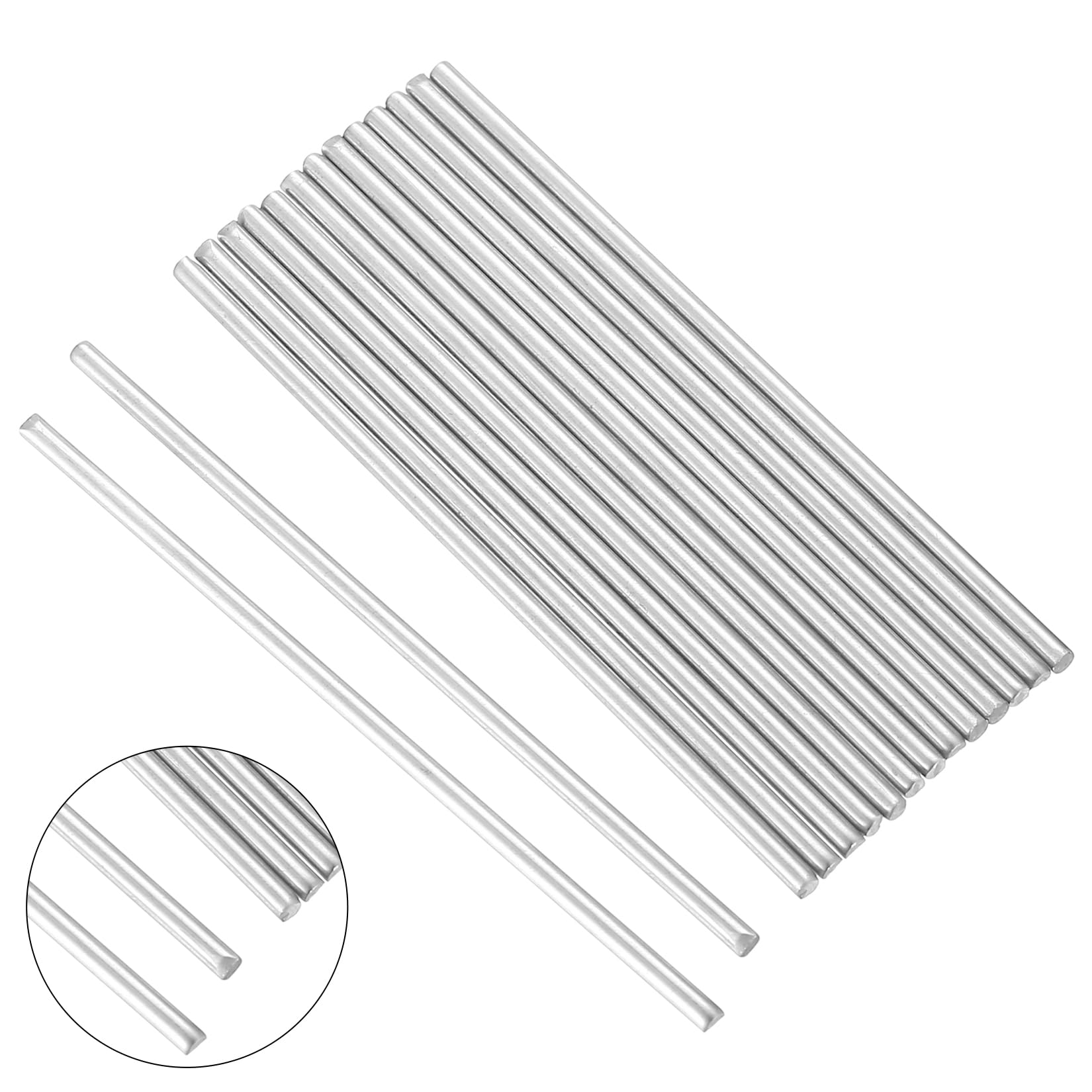 Aste di Acciaio Inox 3 mm x 100 mm Bacchette Cilindriche Barra Tonda Metallo per Giardino Fai da Te