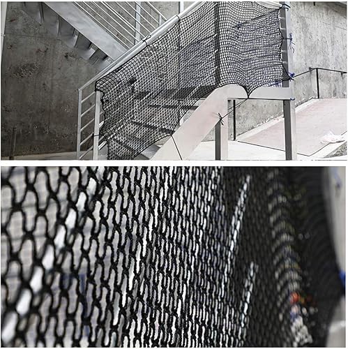 Miniatura 2 de Red de protección negra para bebés, barandilla de escalera para niños, mascotas, juguetes, red de malla de nailon para barandilla de balcón, red de