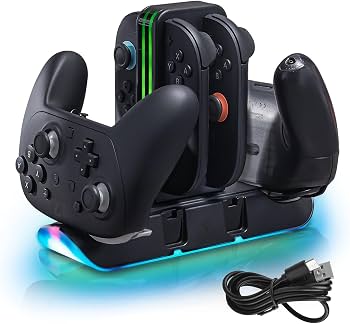 【新品・未使用】RJ Port Controller ２台セット Amazon.com: Charging Dock for Nintendo Switch 2 Controllers, RGB 6