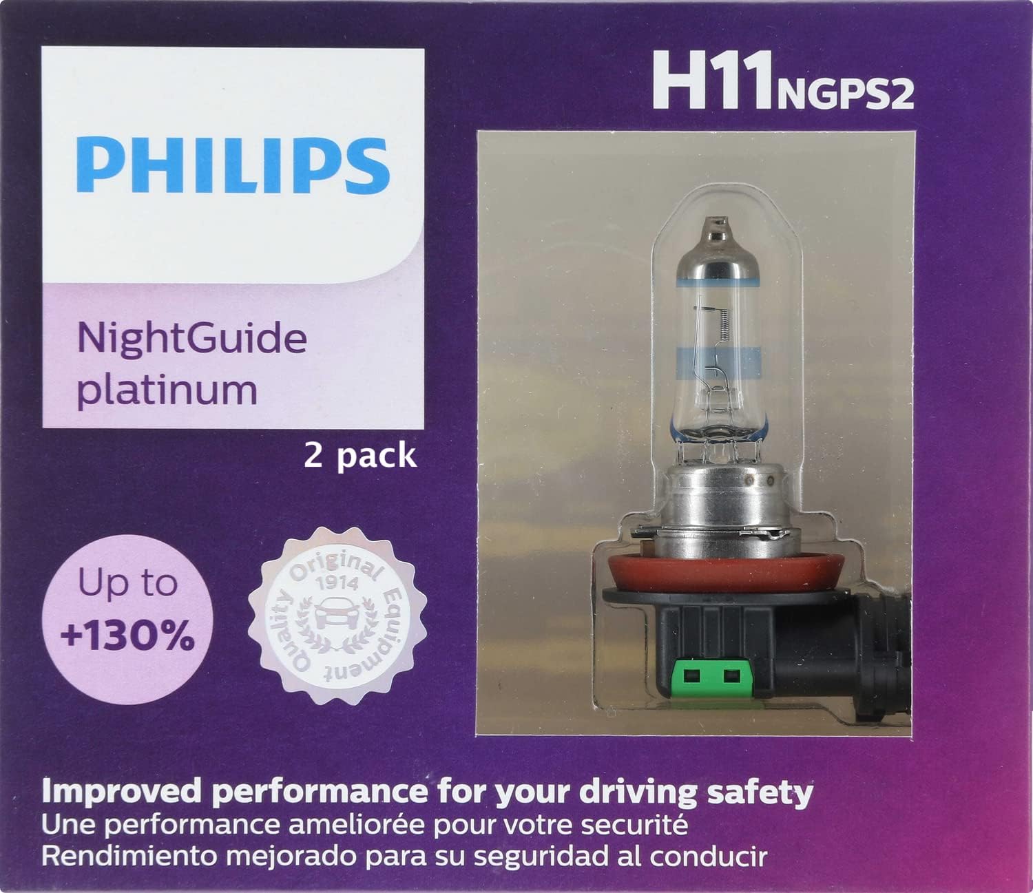 Philips Automotive Lighting H11 NightGuide Platinum Foco para faros