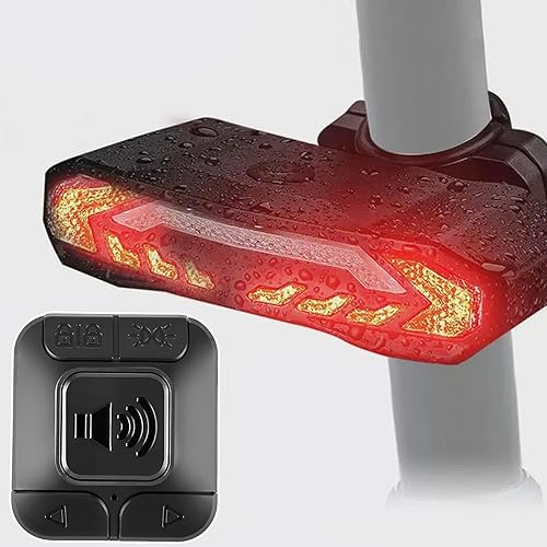 Luces traseras de bicicleta inteligentes con luz de giro impermeable IP65 luz para bicicleta recargable USB ultra brillante advertencia de seguridad