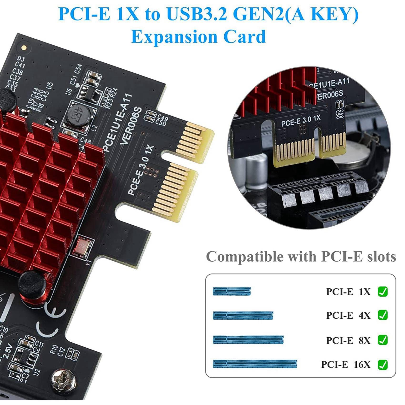 Tarjeta de expansión USB 3.1 Gen2 tipo E para panel frontal tipo C