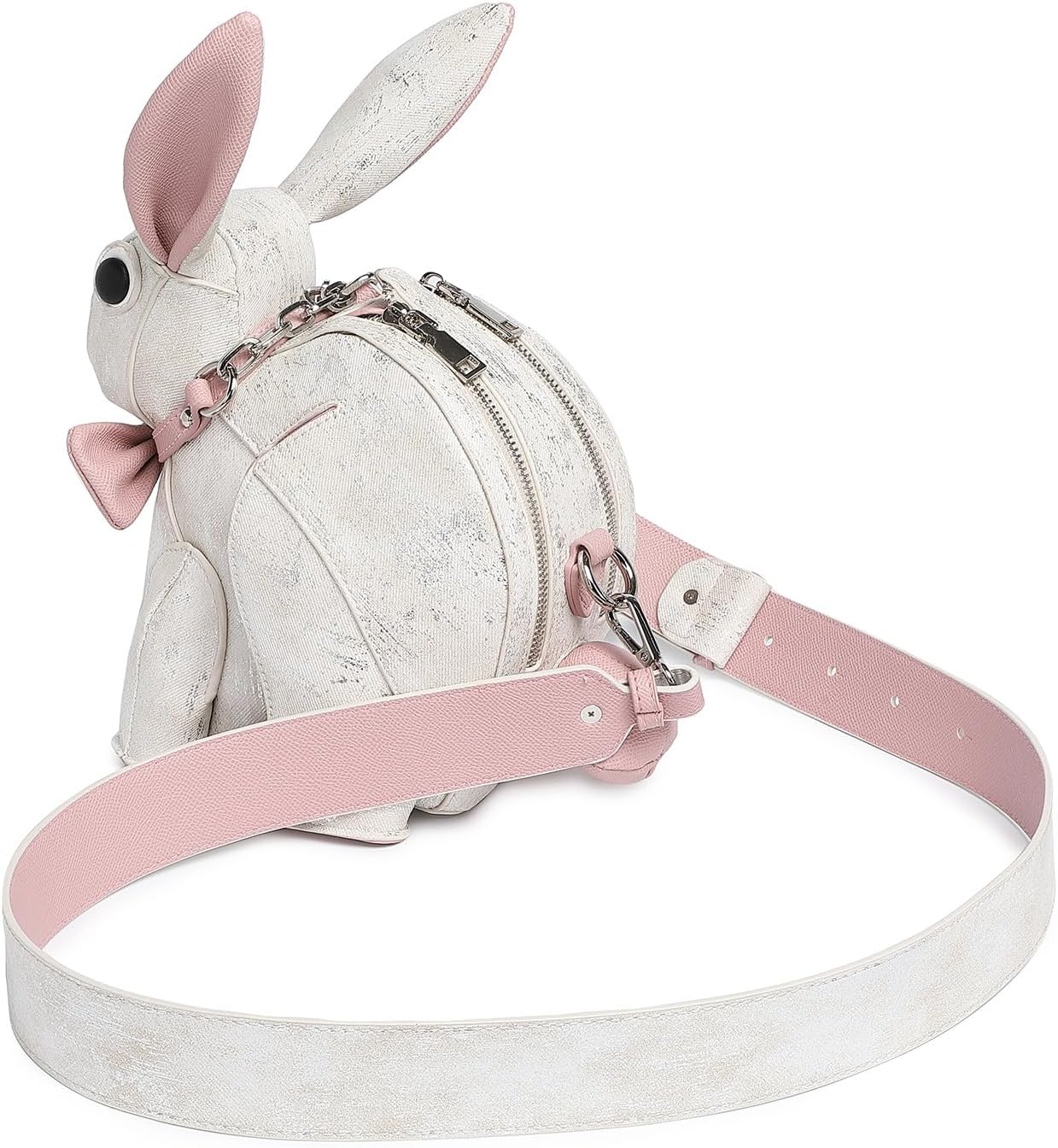 Crossbody Bags for Women, Women Bag PU Leather Crossbody Handbag Lovely Rabbits Shape Shoulder Bag