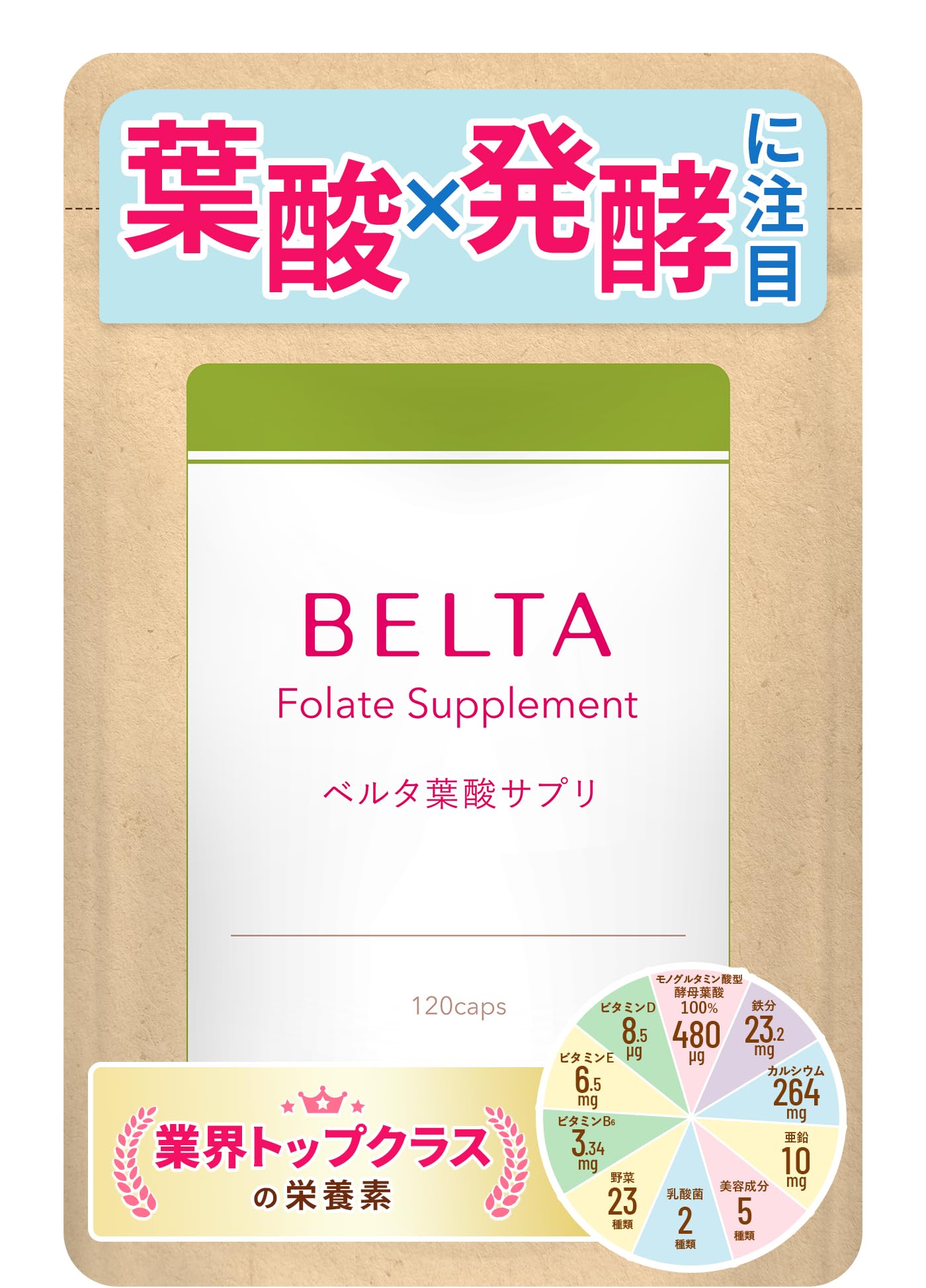 ベルタ葉酸サプリ  30日分X3袋  BELTA Amazon | 葉酸 480μg 妊婦 妊娠 妊活 サプリメント 鉄 亜鉛 カルシウム