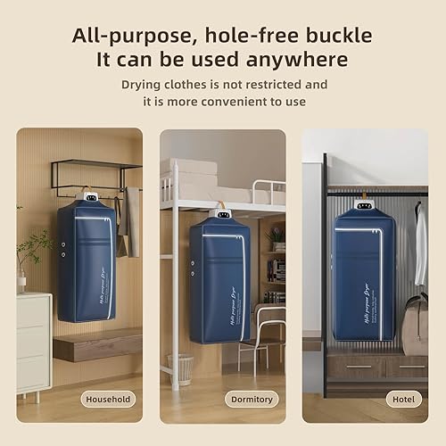 Miniatura 3 de Secadora de ropa portátil, secadora compacta mejorada, mini máquina de secado rápido con temporizador ajustable y calor que reduce las arrugas, para