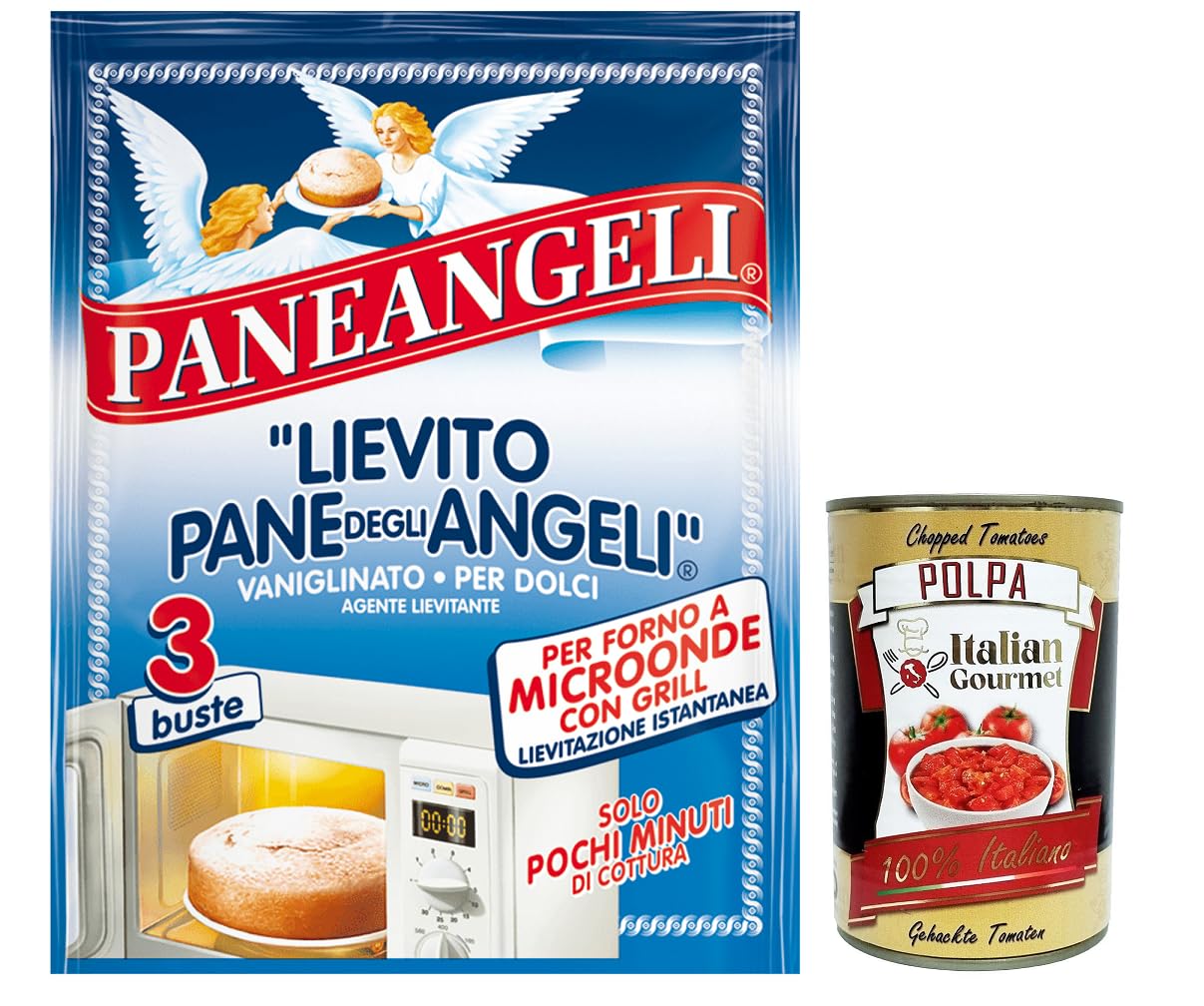 Italian Gourmet Lievito Vanigliato per Dolci Backpulver Dessert 50 x 36g | Aroma di vaniglia, lievitazione rapida; für Kuchen, Muffins und Mikrowelle, Gesamtnettogewicht 1,8 kg + Kostenlos Polpa 400g