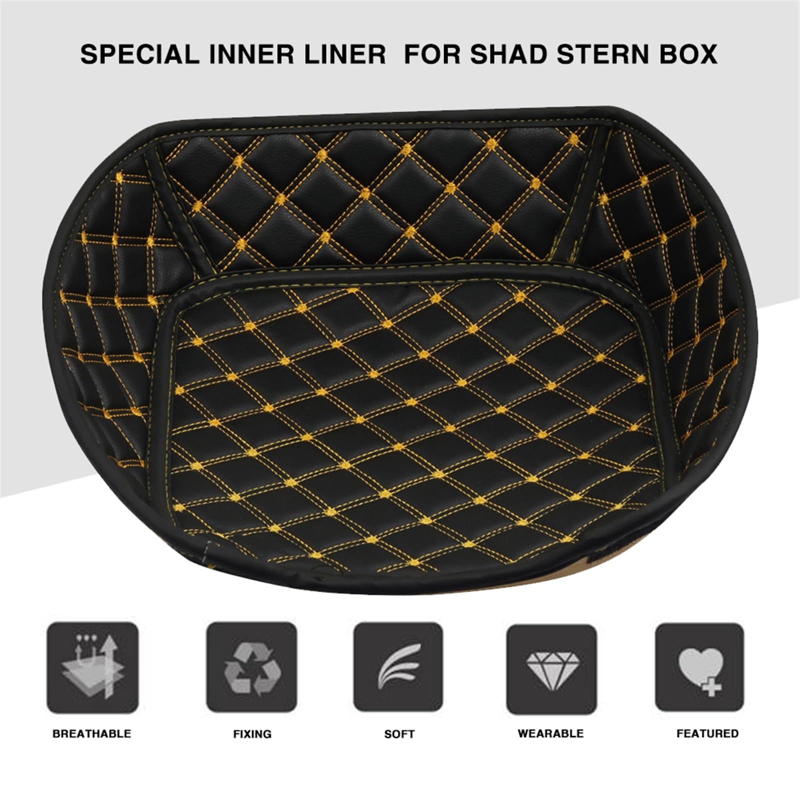 Pizgear Doublure Coffre Intérieure SHAD SH46 - Coussinet Protection Top Case Moto