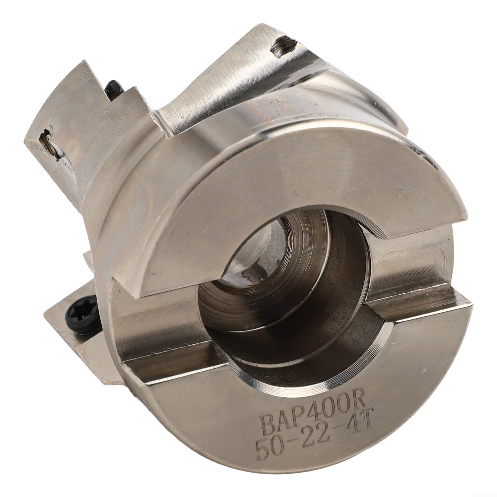 MT2-FMB22-M10 Dorn mit 400R 50 mm Planfräser und 10 APMT1604 Hartmetalleinsätzen für schweres CNC-Fräsen, Halterung aus legiertem Stahl, 4 Schlitze, inkl