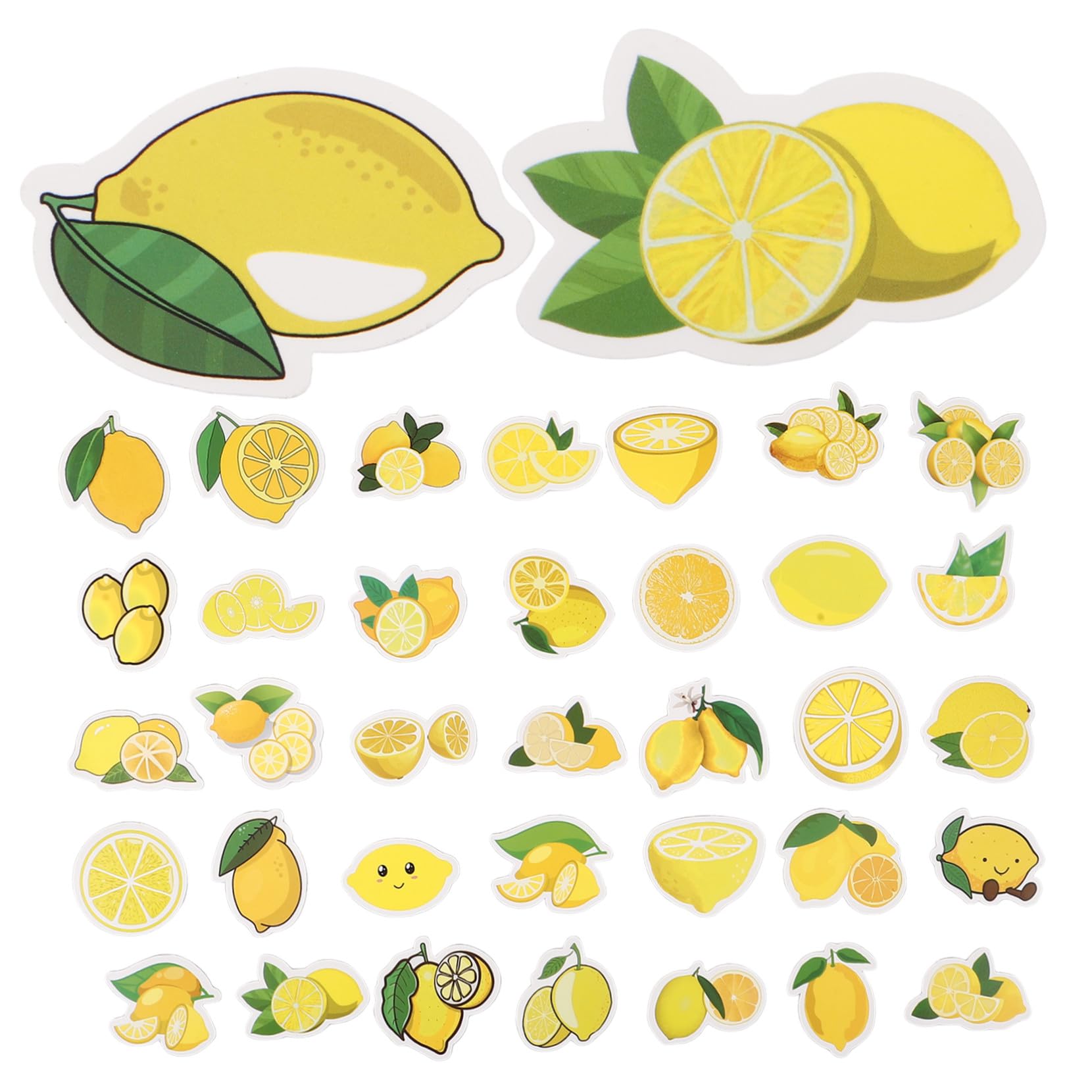 iplusmile 50 Pegatinas Adhesivas Diseño Adorable de Limón para Decorar Maletas y Laptops, Seguras Obsequio para Amigos