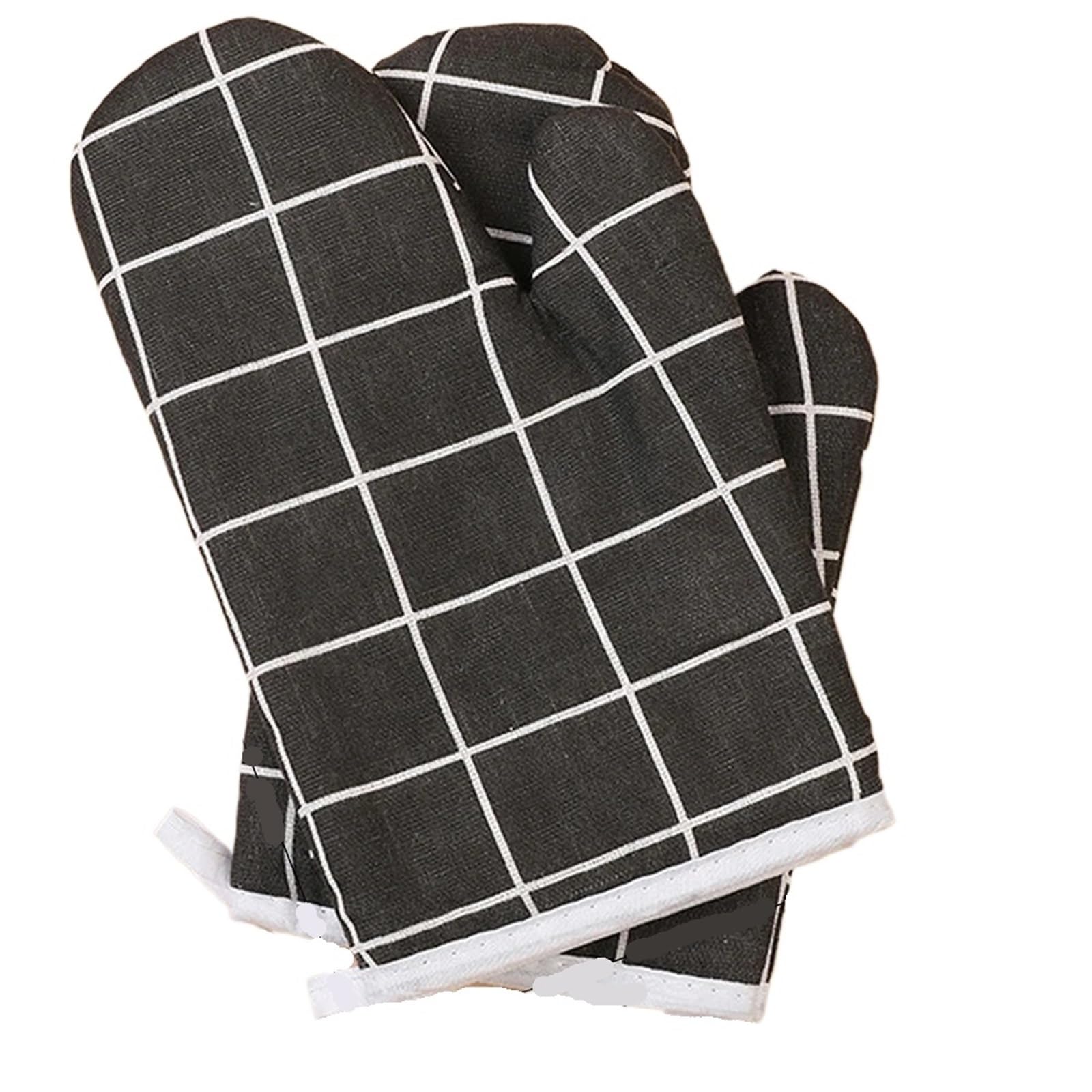 High-Temperature Resistant Kitchen Baking Gloves, Insulated Oven Mitts for Safe Cooking and Baking
