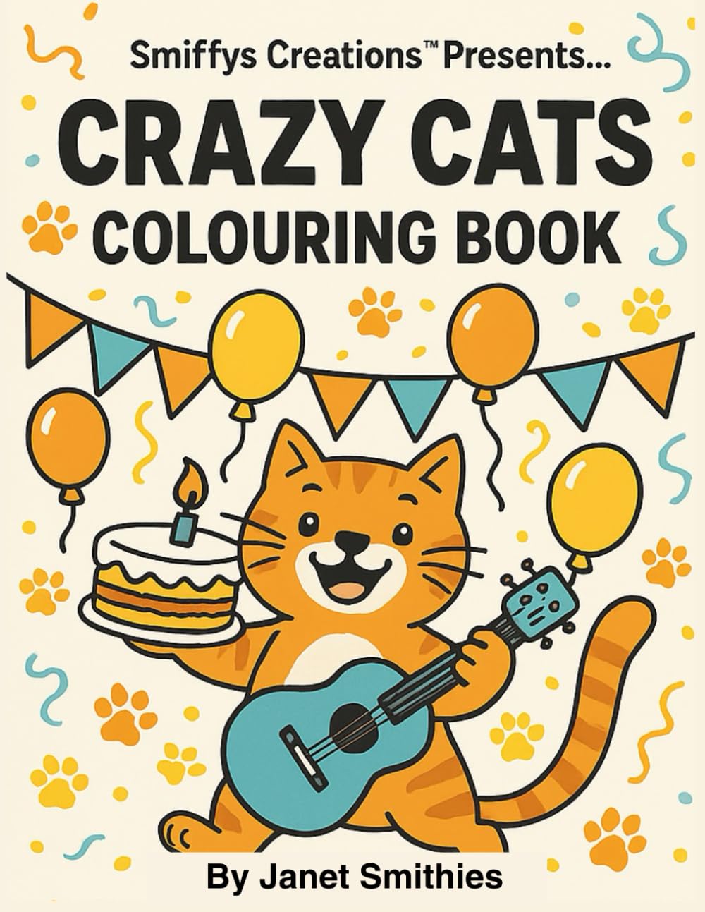 CRAZY CATS COLOURING BOOK!