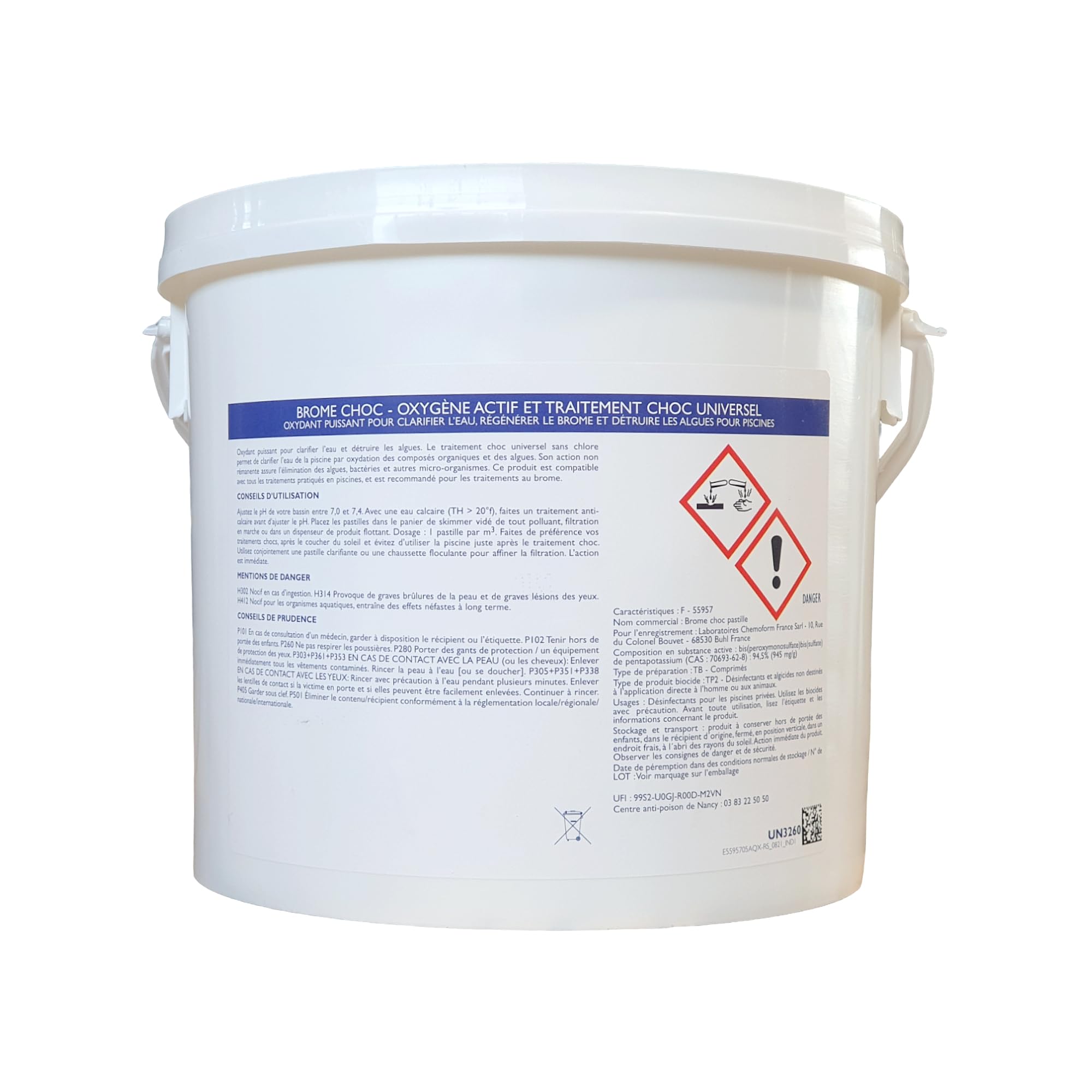 EDG by AQUALUX Brome Choc Pastilles 20g - 5kg | Activateur de Brome - Oxygène Actif Choc - Désinfection Choc sans Chlore - Dissolution Rapide + 10 Tests HPS OFFERTS 6 en 1