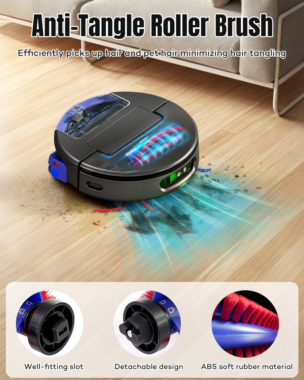 Chuancheng 16 accesorios para aspiradora Dyson Spot+ Scrub AI, robot aspirador húmedo y seco, pieza de repuesto con 2 cepillos de rodillo, 2 trapeadores de rodillo, 4 filtros HEPA, 8 cepillos