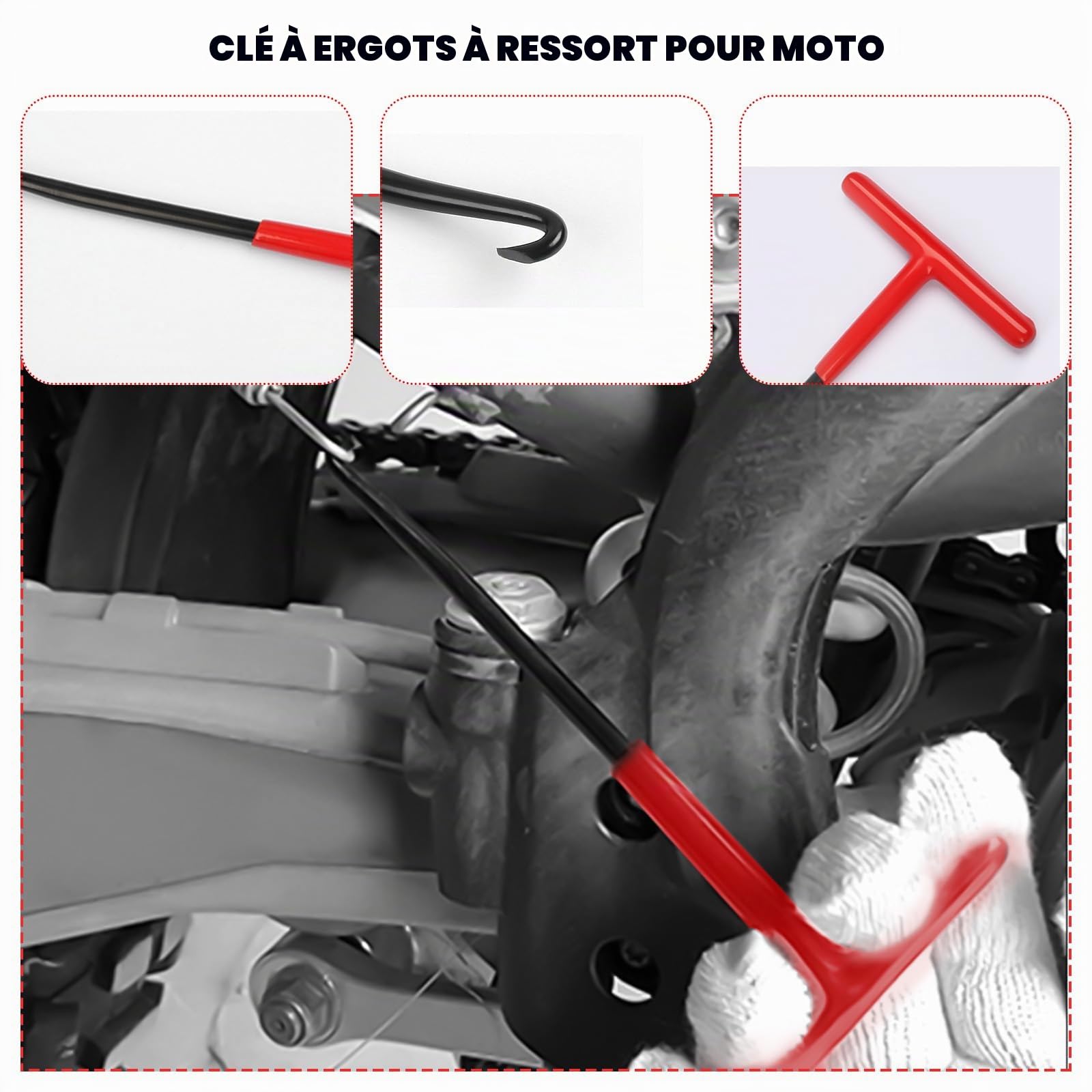Séparateur de chaîne d'échappement avec crochet à ressort d'échappement pour couper les tuyaux d'échappement et tuyaux d'échappement pour cuivre, PVC, aluminium