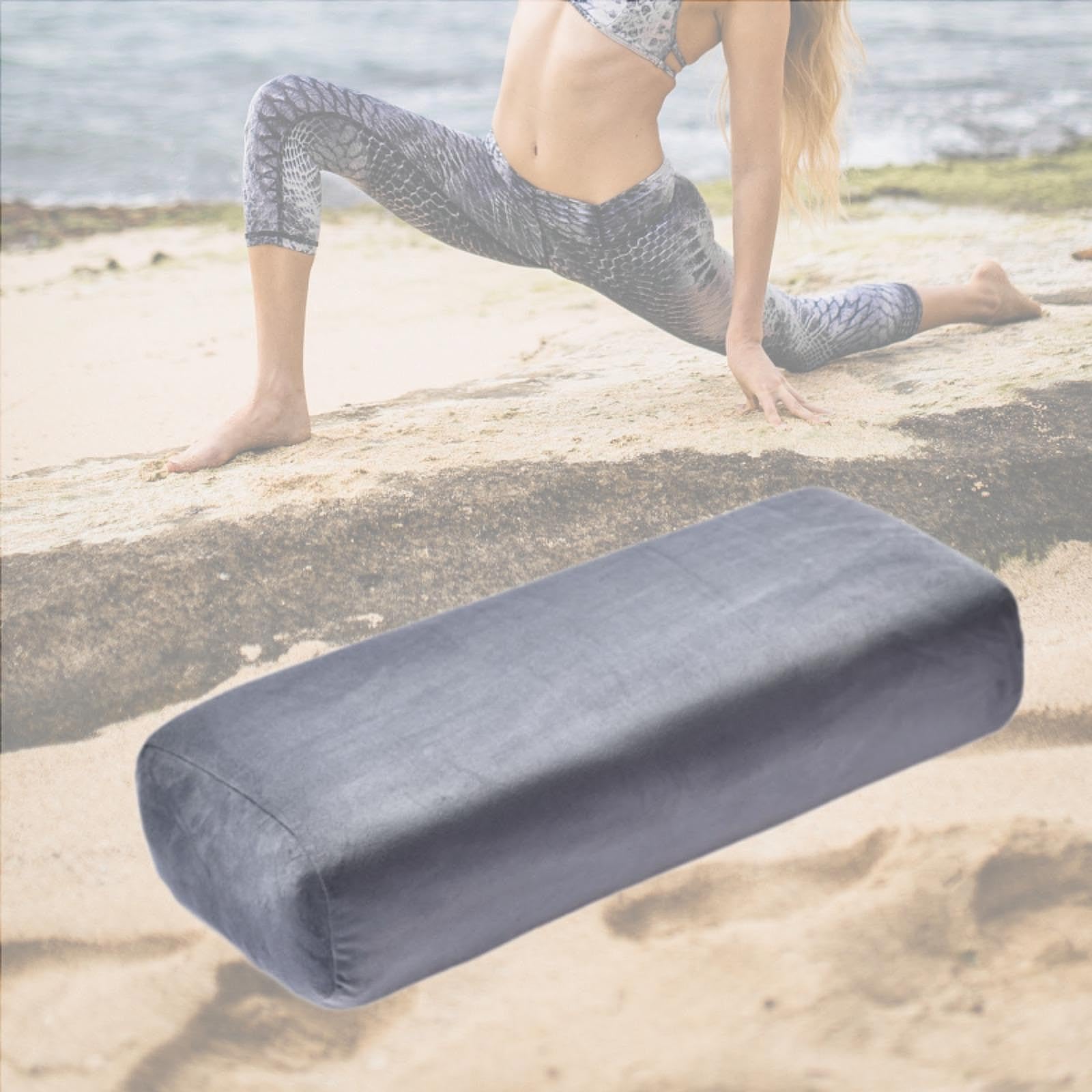 Cojín de Rectangular con Asa de Transporte, Ideal para Las Piernas de Las Mujeres Durante La Meditación. Cojín de Apoyo Versátil.