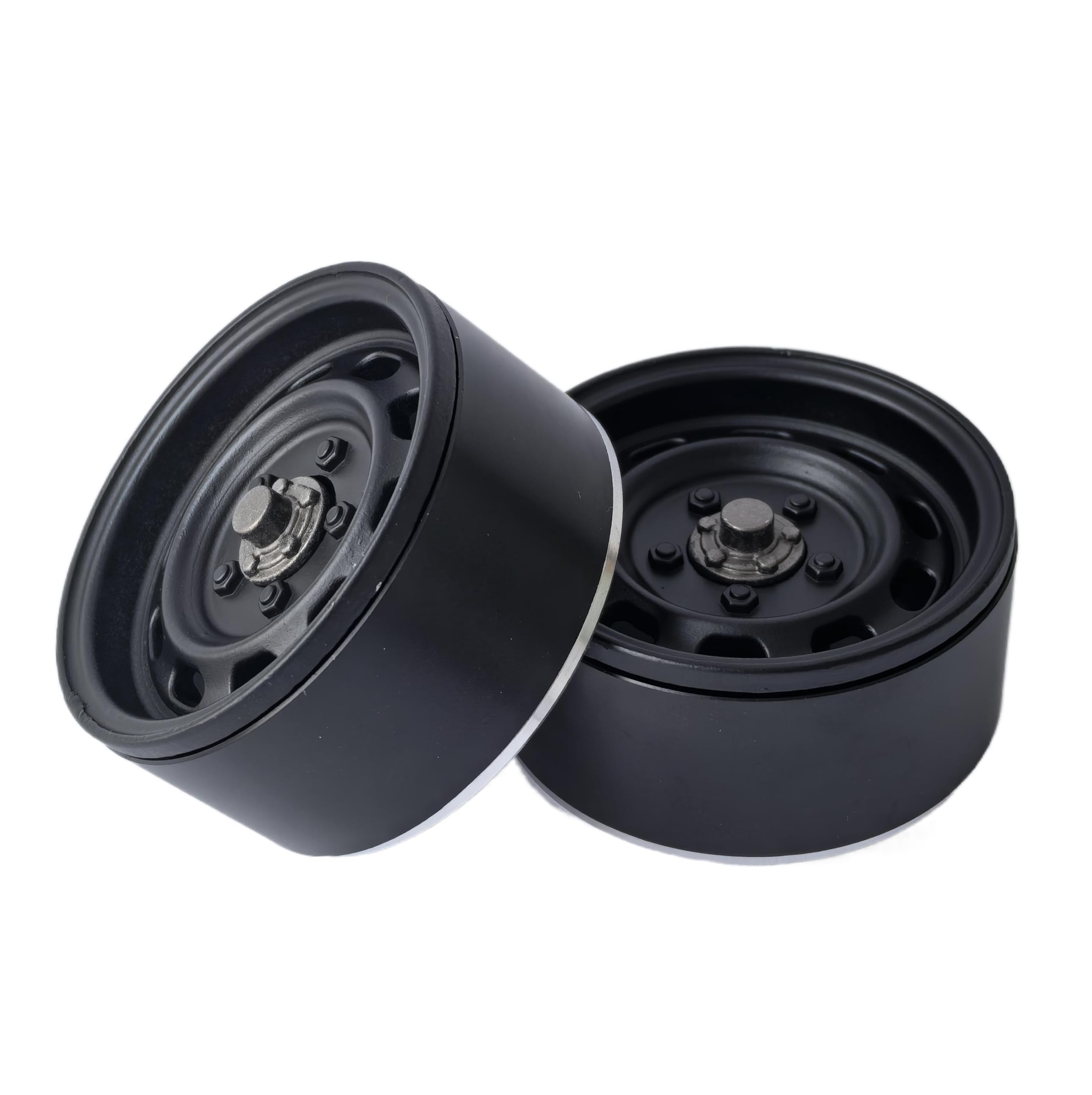 KEEDA Beadlock Lot de 4 jantes 1,9 style vintage en métal 168 g pour voiture RC Crawler Auto Axial SCX10 TRX4 TRX6 D90 VS4-10 Redcat Gen 8 (B, noir)