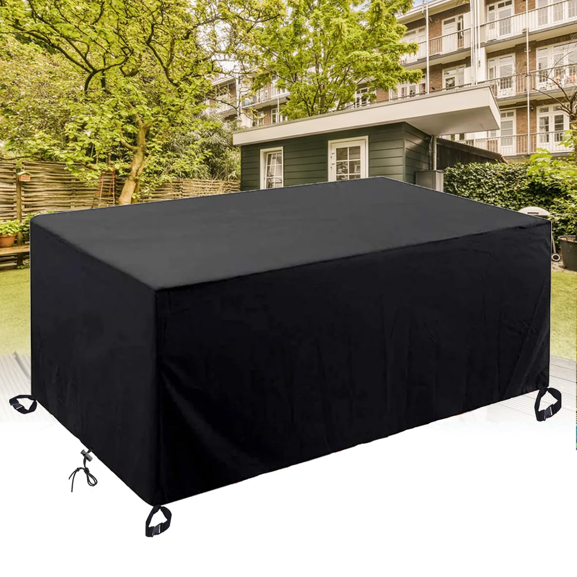 Housse de protection pour table de jardin en hiver