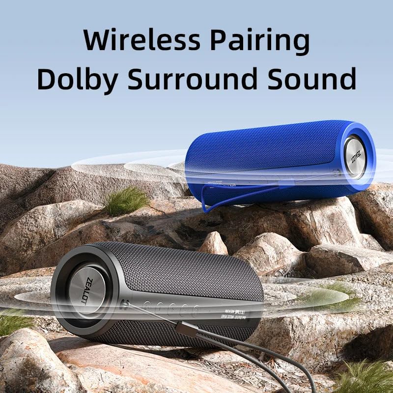 Beatfy 360 Haut-parleur Bluetooth portable résistant à l'eau Enceinte sans fil – Enceinte stéréo Bluetooth polyvalente pour la maison, les voyages et l'extérieur
