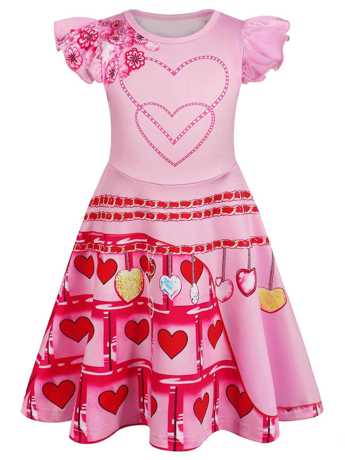 WonderBabe Girls Costume Princess Birthday Party Dress Kids Halloween Party Dress up Outfits
