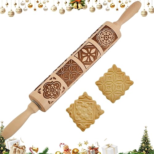 Embossed Rolling Pin for Cookies