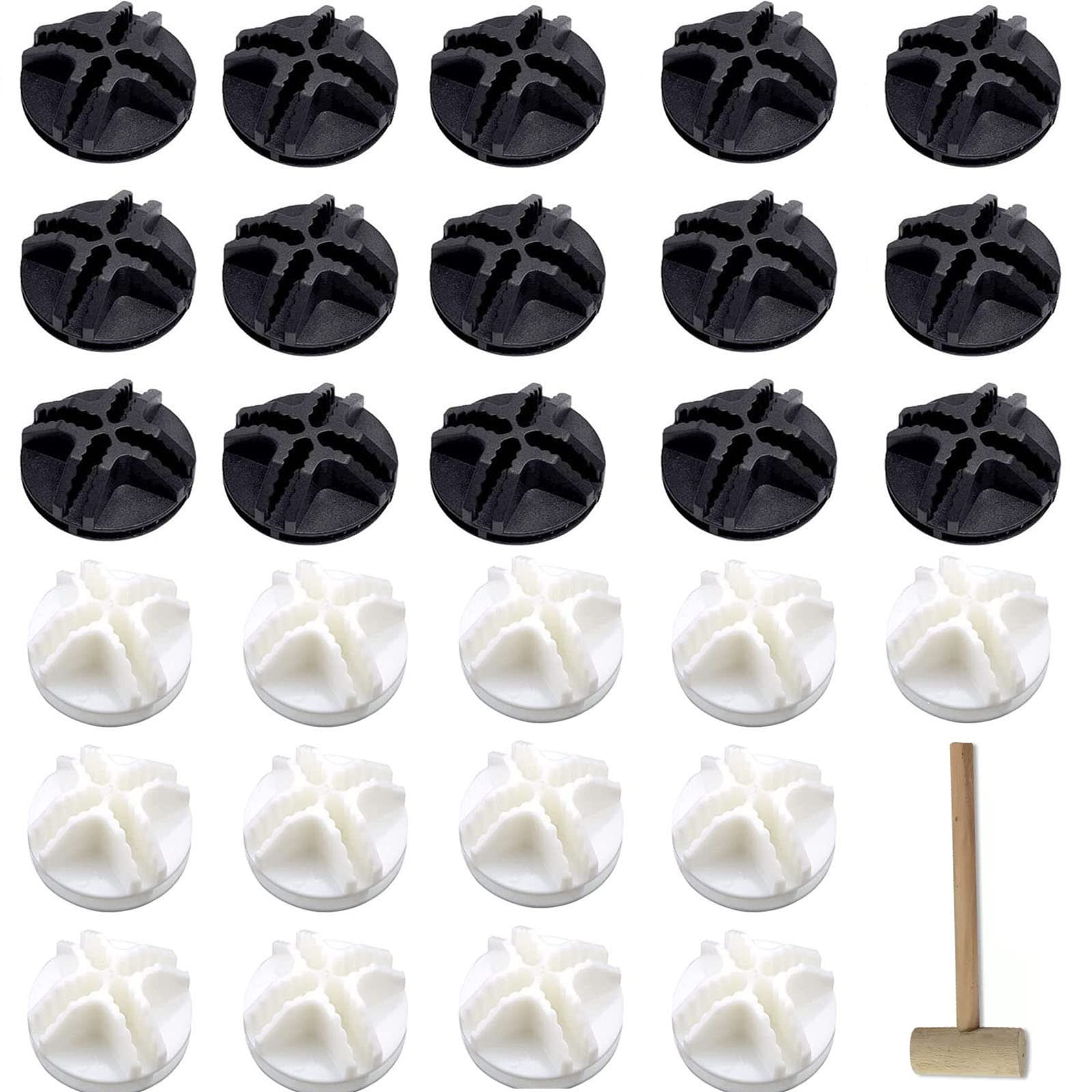 40 Pcs 2 Colors Wire Storage Black & White Plastic Cube Connectors for DIY Shelving Modular Closet Organizer and Grid Storage Shelving