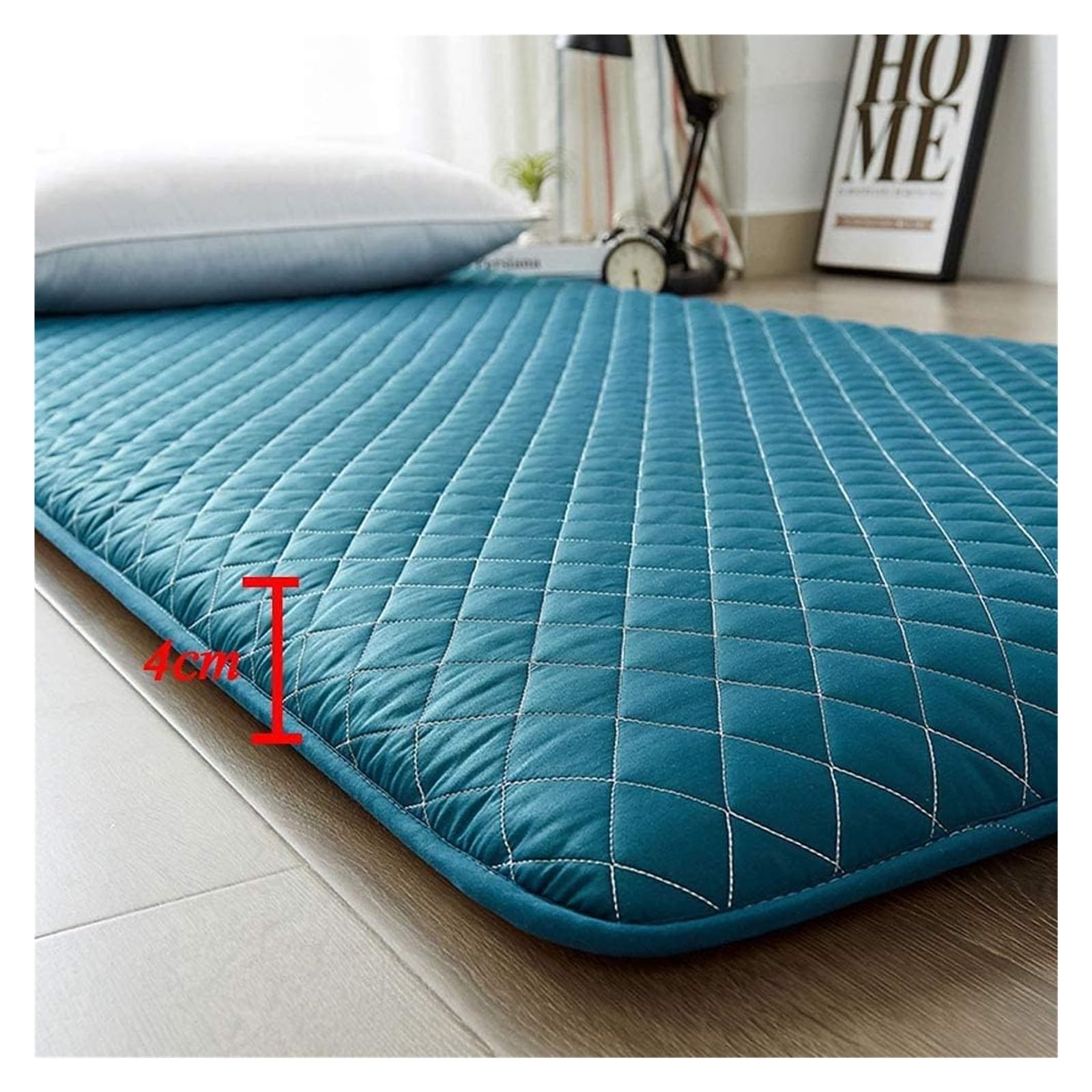 Materac do łóżka Student Akademik Pikowany Składany Futon Miękka Gruba podkładka do spania na kemping Przenośna mata podłogowa (kolor: D, rozmiar: 90 x 200 cm (35 x 79 cali)