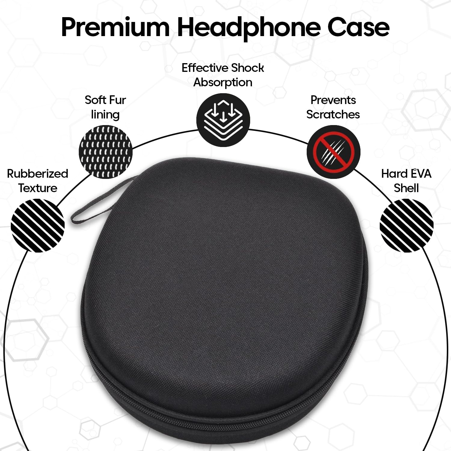 Sounce EVA Case for Anker Q20i Headphones Shockproof, Black — Amazon image 5