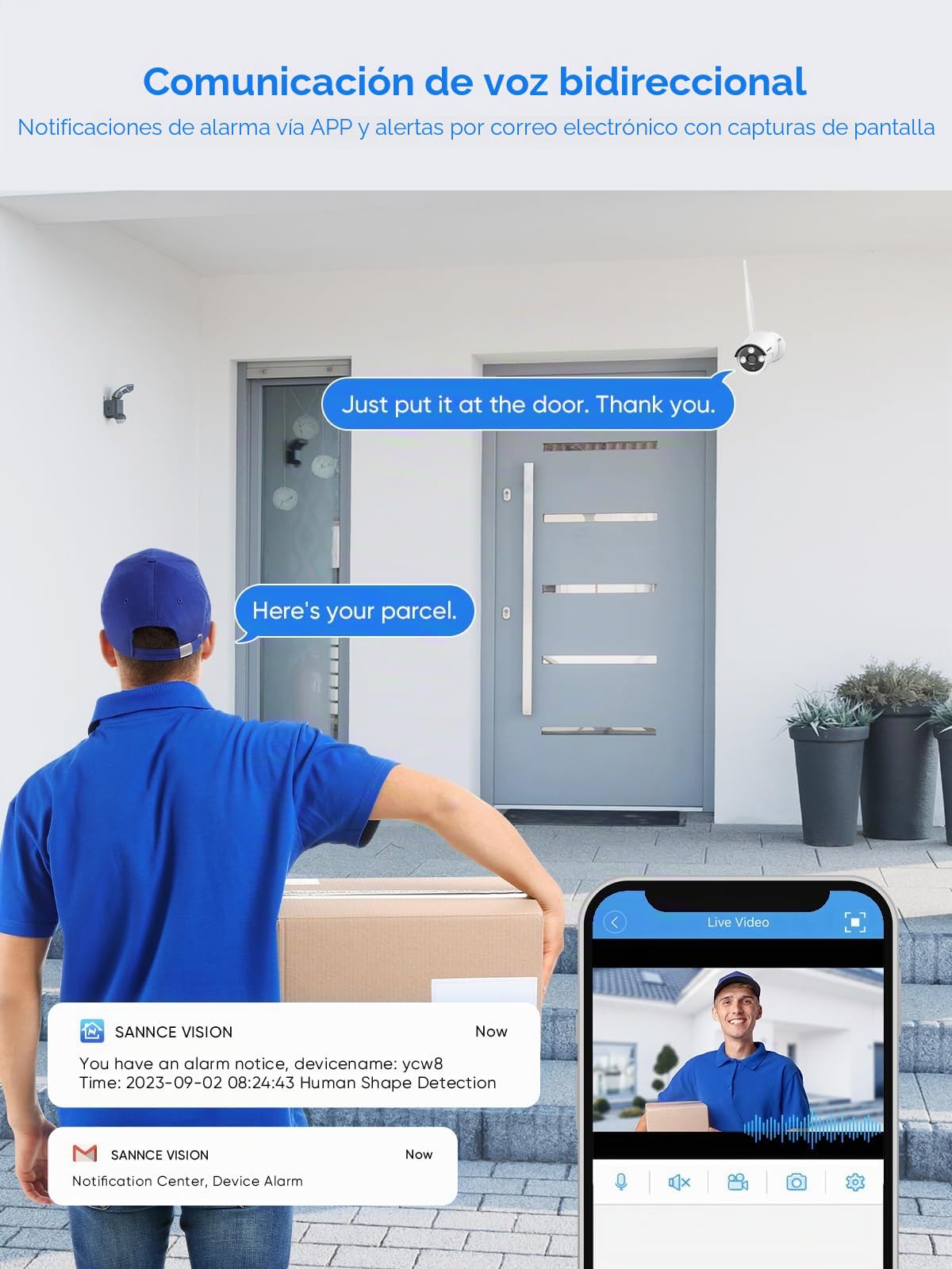 SANNCE Sistema de vigilancia NVR 10CH 5MP Grabador WLAN videovigilancia para cámara IP Interior, Exterior Seguridad (sin Disco Duro)