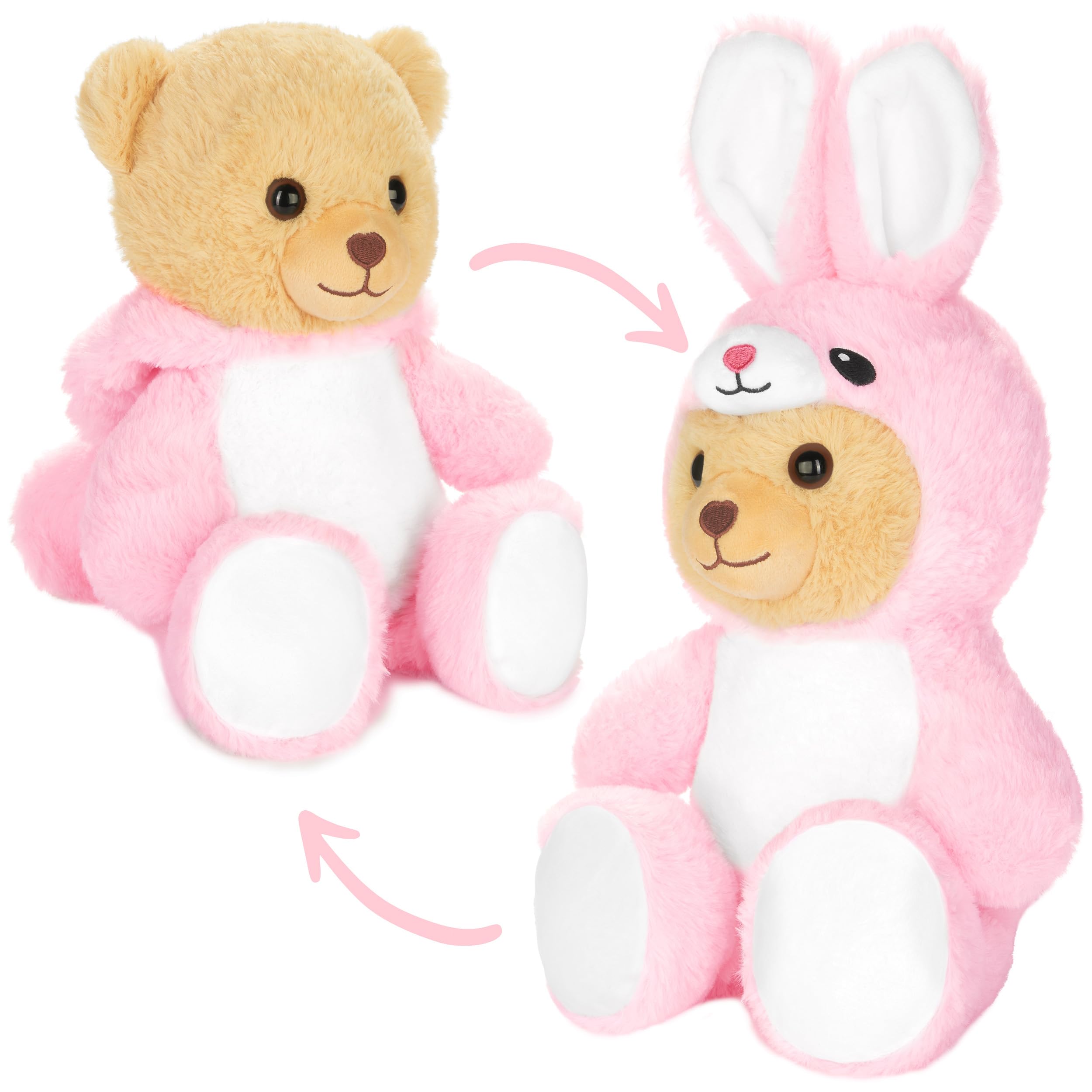 Osito De Peluche Brubies Con Capucha De Conejo - 25 Cm, Suave, Disfraz Desmontable, Regalo Para Niños