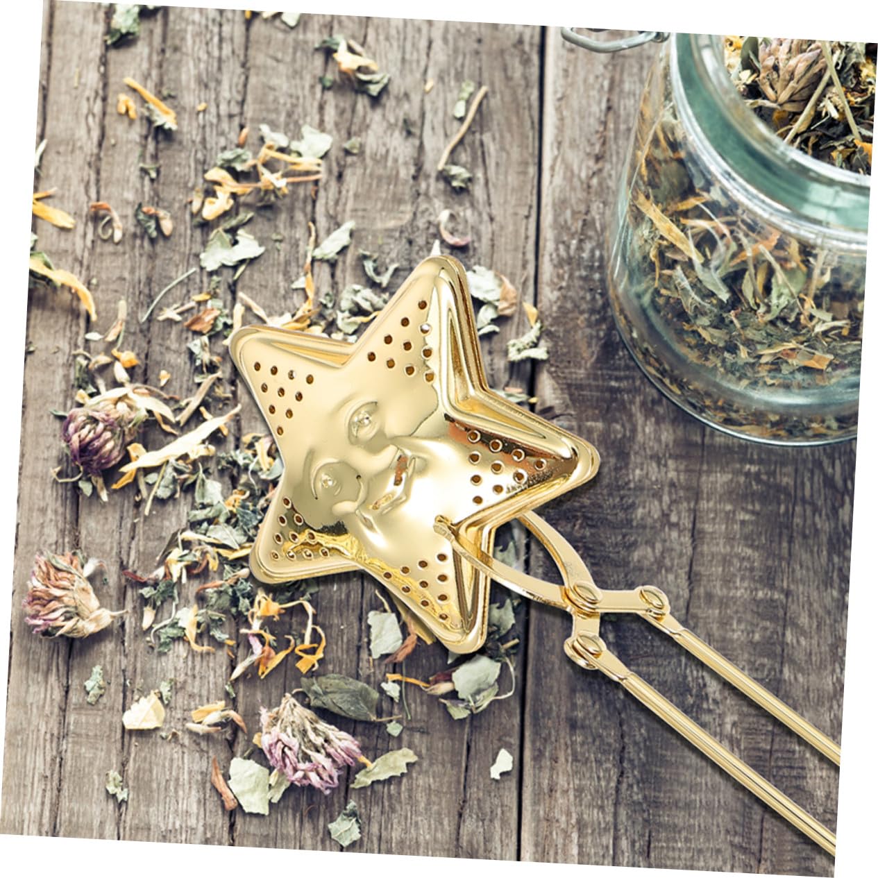 Gadpiparty Filtro De Té De Natural Para Infusiones De Té De Acero Inoxidable Con Asa Para Infusiones Granel Para Uso Casa