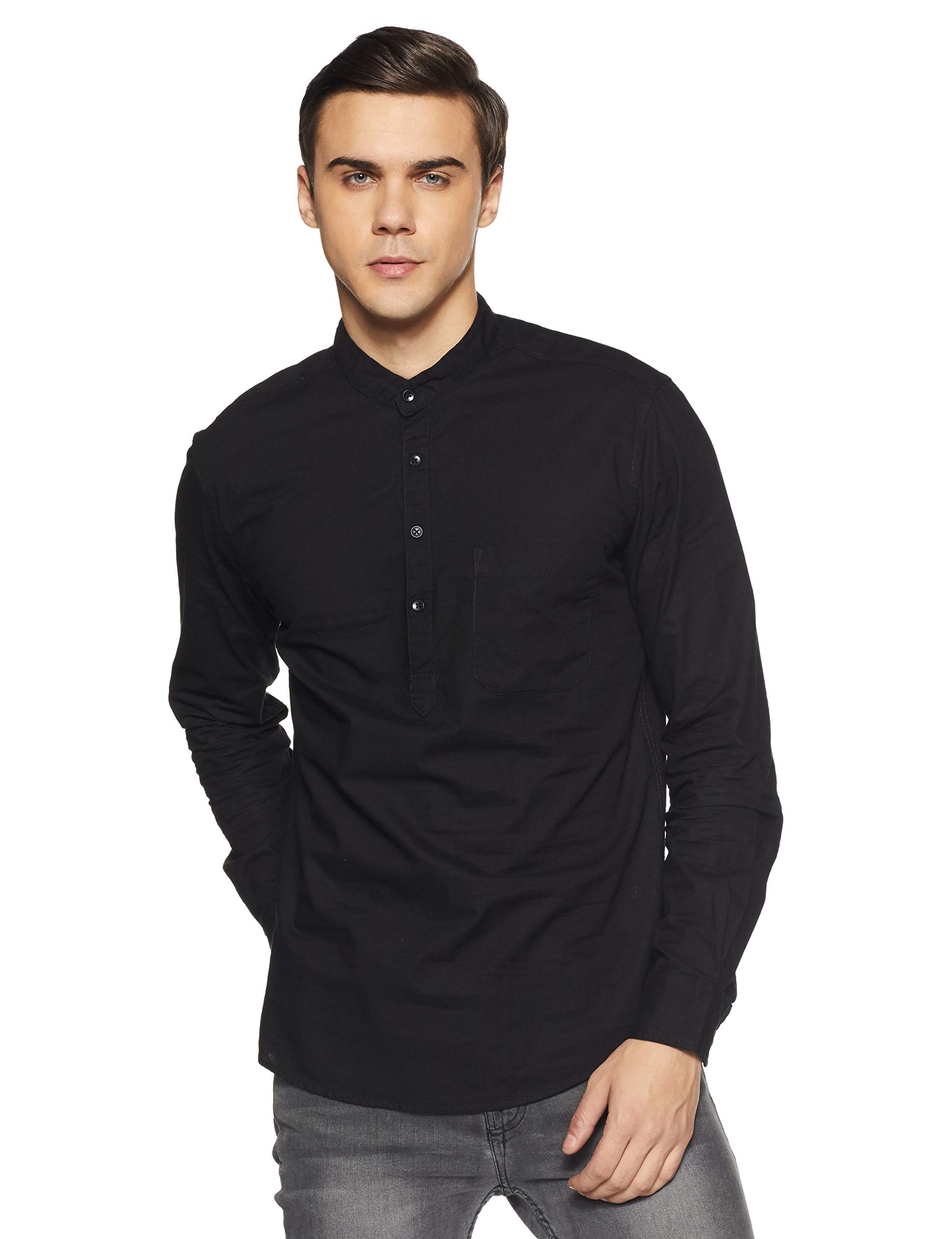 DiverseMen's Solid Slim Fit Casual Shirt