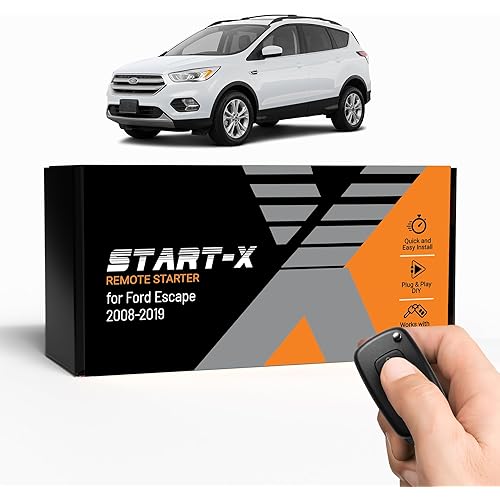 Start-X Remote Starter Kit for Ford Escape (2008, 2009, 2010, 2011, 2012, 2013, 2014, 2015, 2016, 2017, 2018, 2019) Vehicles | Key Ignition | Plug N Play Install | No Wire Splicing