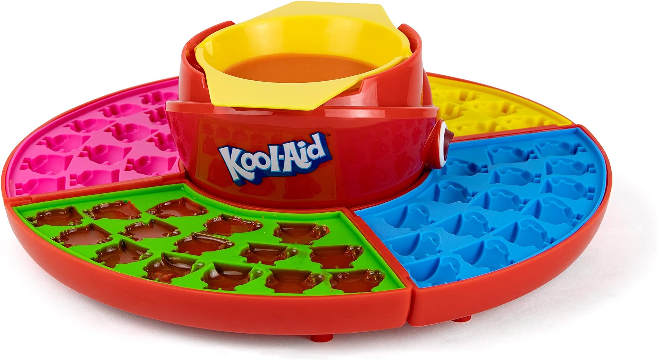 Kool-Aid Electric Gummy Maker, Gummy Candy Machine with 4 Silicone Molds, Heated Base & Melting Pot for Gelatin Mixture, Red