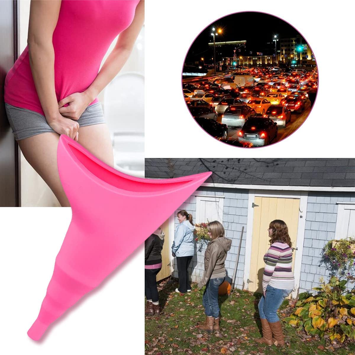 Orinatoio femminile, dispositivo per minzione femminile, riutilizzabile, dispositivo per minzione femminile, borsa per il trasporto, imbuto portatile riutilizzabile per donne, viaggi, campeggio ed