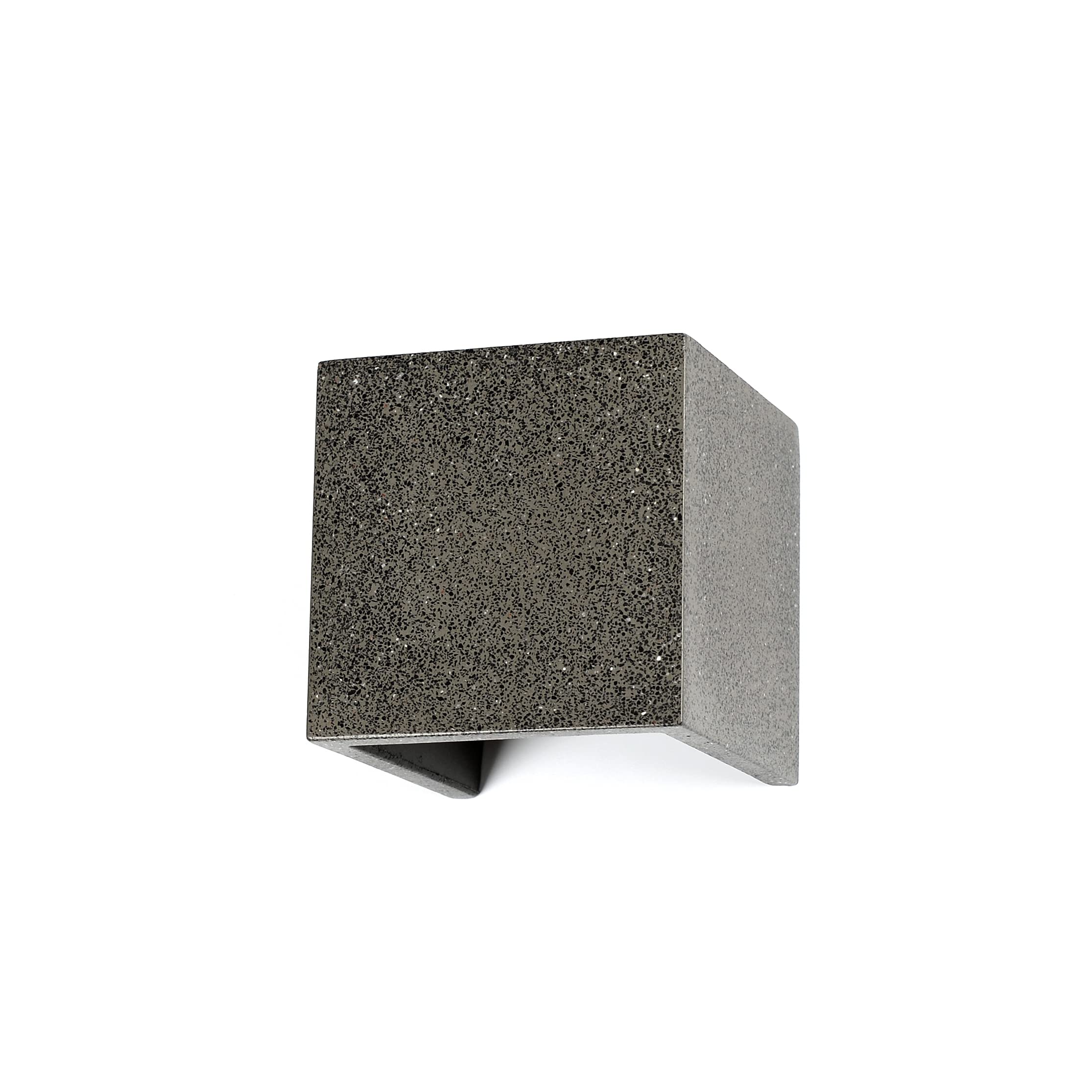 Mantra Iluminación. Modelo TAOS. Aplique de exterior de 12 cm fabricado en cemento acabado en color gris piedra