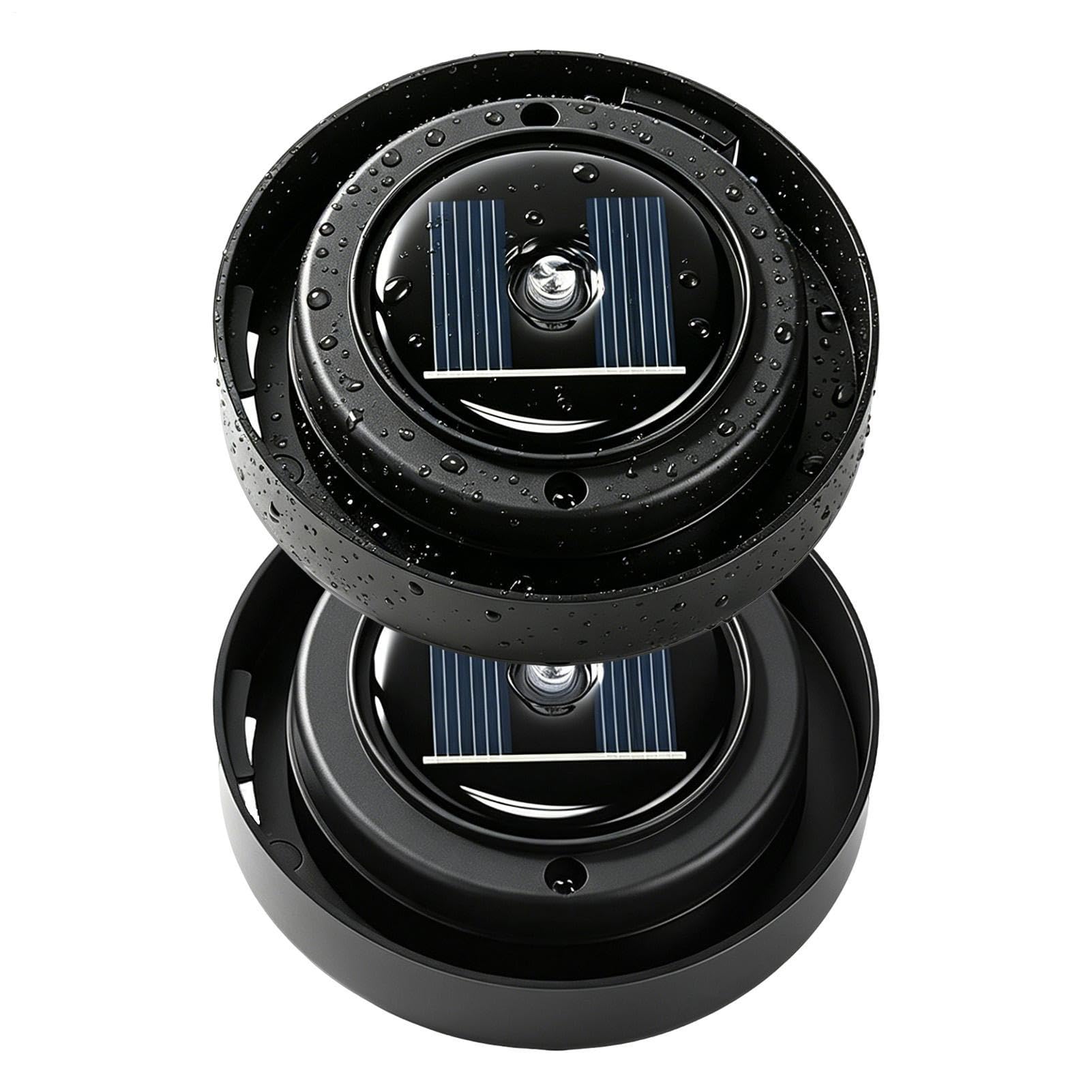 2 Pieces Solar Light Replacement Tops, 3.15inch ABS Outdooor Lanterns, 2 Pieces Sturdy Solar Light Parts, for Homeowners, Renters, and Decorators