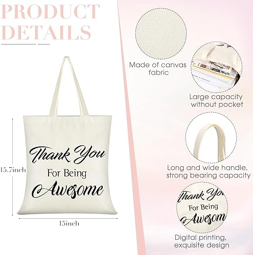 Miniatura 2 de Sweetude 12 piezas de regalos de agradecimiento a los profesores, bolsa de mano inspiradora, bolsa de tela de apreciación a granel, bolsas de lona