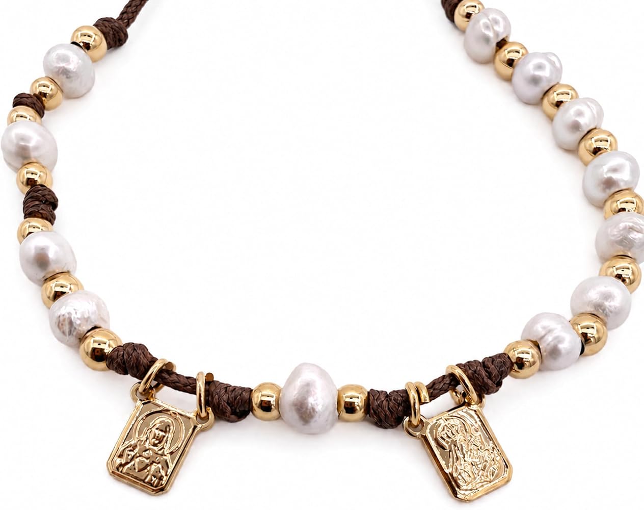 アクセサリー SELF INDULGENCE ARTISANALPULLERBRACELETS Amazon.com: SIFRIMANIA Brown Scapular Medal Adjustable Catholic
