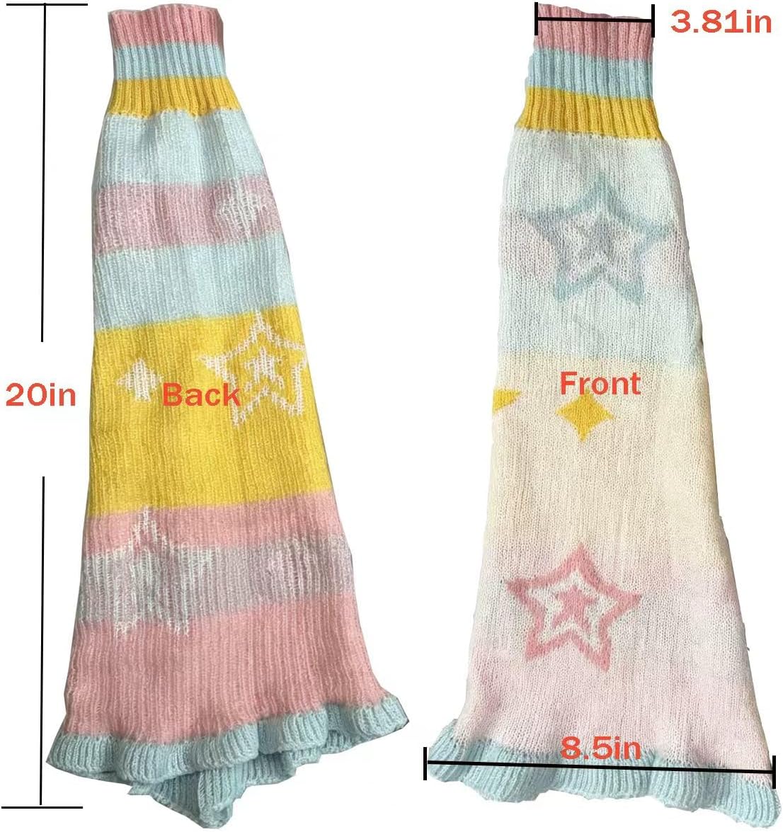 Kawaii Leg Warmers Y2k Lolita Knit Long Socks Harajuku Japanese Leg Socks | Cover Emo Goth Gyaru Accessories