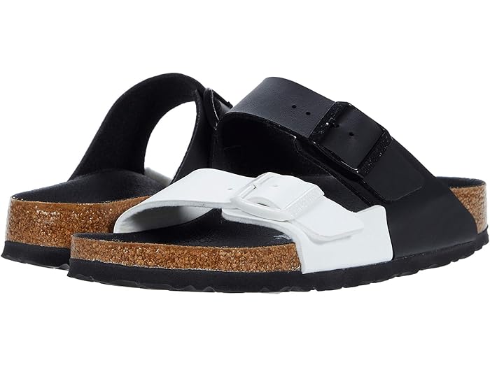 arizona split birkenstock black white