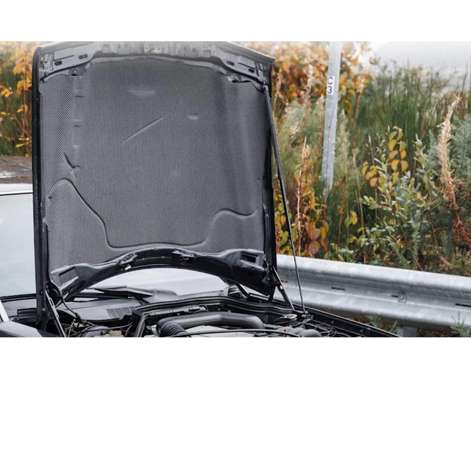 Capot Compatible Avec Mercedes Pour Benz W201 Tapis D'insonorisation Pour Capot Avant Tapis Thermique Tapis Anti-bruit Accessoires D'insonorisation