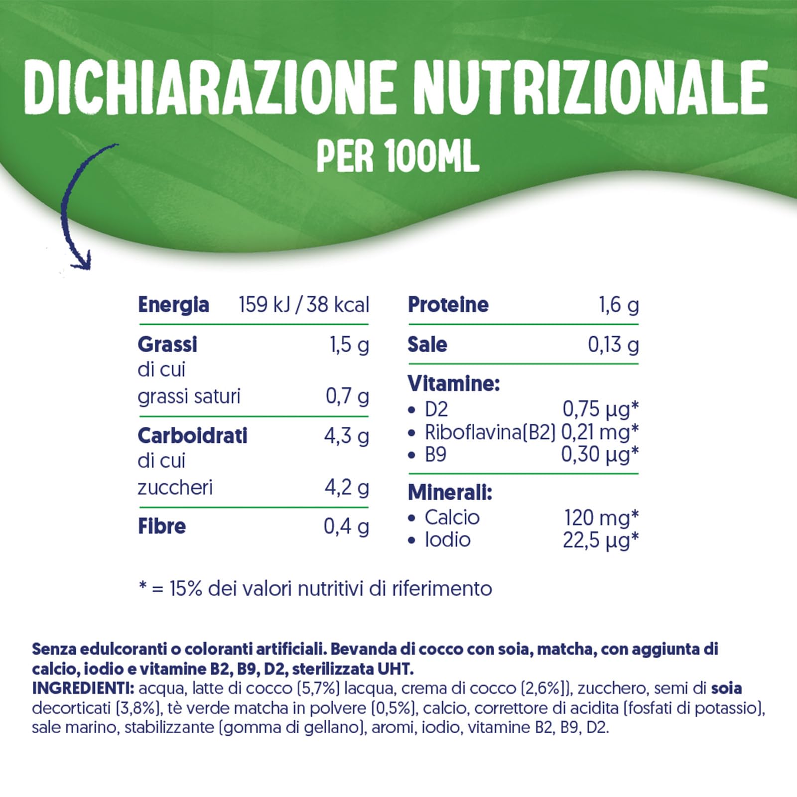 ALPRO, Bevanda di Cocco con Soia, MATCHA, Naturalmente Senza Lattosio, Fonte di Calcio, Pronta da Bere - 8x1L