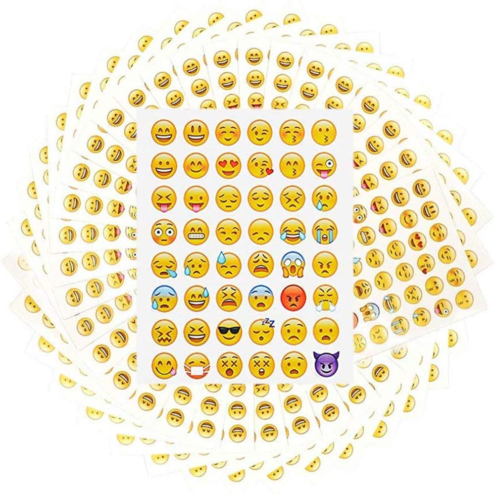 Nv Wang Divertidos Pegatinas,Pegatinas de Emoticonos 40 Hojas de Pegatinas Caras Risas Aptas para Decorar Teléfonos Móviles Portátiles Notebooks Y Pegatinas de Emoticonos de Niños Divertidos